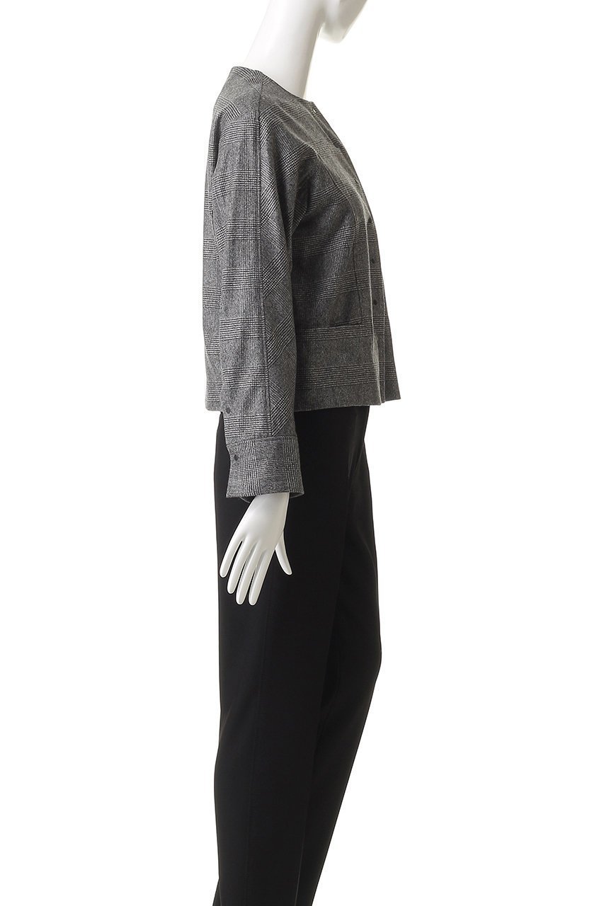 【ルームエイト/Room no.8】の【Room no.8 BLACK】ウールカシミヤ スナップ ブルゾン 人気、トレンドファッション・服の通販 founy(ファニー) 　ファッション　Fashion　レディースファッション　Fashion for Women　アウター　Coat / Outerwear Collection　レディースジャケット・軽アウター　Jackets　ブルゾンジャケット・スポーティアウター　Blouson Jackets　クラシカル　Classical, Vintage-Inspired　ジャケット　Jacket, Outerwear　チェック　Check, Plaid, Tartan　フォルム　Silhouette, Form　ブルゾン　Blouson, Bomber Jacket　マニッシュ　Mannish, Boyish　other-3|ID: prp329100004745553 ipo3291000000036206005