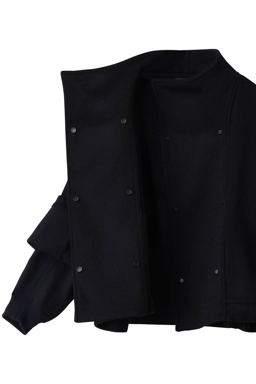 【ルームエイト/Room no.8】のカシミヤ ハイネック ショート ドット コート 人気、トレンドファッション・服の通販 founy(ファニー) 　ファッション　Fashion　レディースファッション　Fashion for Women　アウター　Coat / Outerwear Collection　コート・ロングコート・ピーコート　Long Coats, Peacoats & More　ショート　Short, Short Length　シンプル　Simple, Minimal　スタイリッシュ　Stylish, Fashionable　スリーブ　Sleeve, Long Sleeve / Short Sleeve　ドット　Polka Dot, Dot Pattern　ハイネック　High Neck, Mock Neck　ミックス　Mix, Mixed Style　新作・新入荷　New Arrivals / New In　other-6|ID: prp329100004745554 ipo3291000000034307554