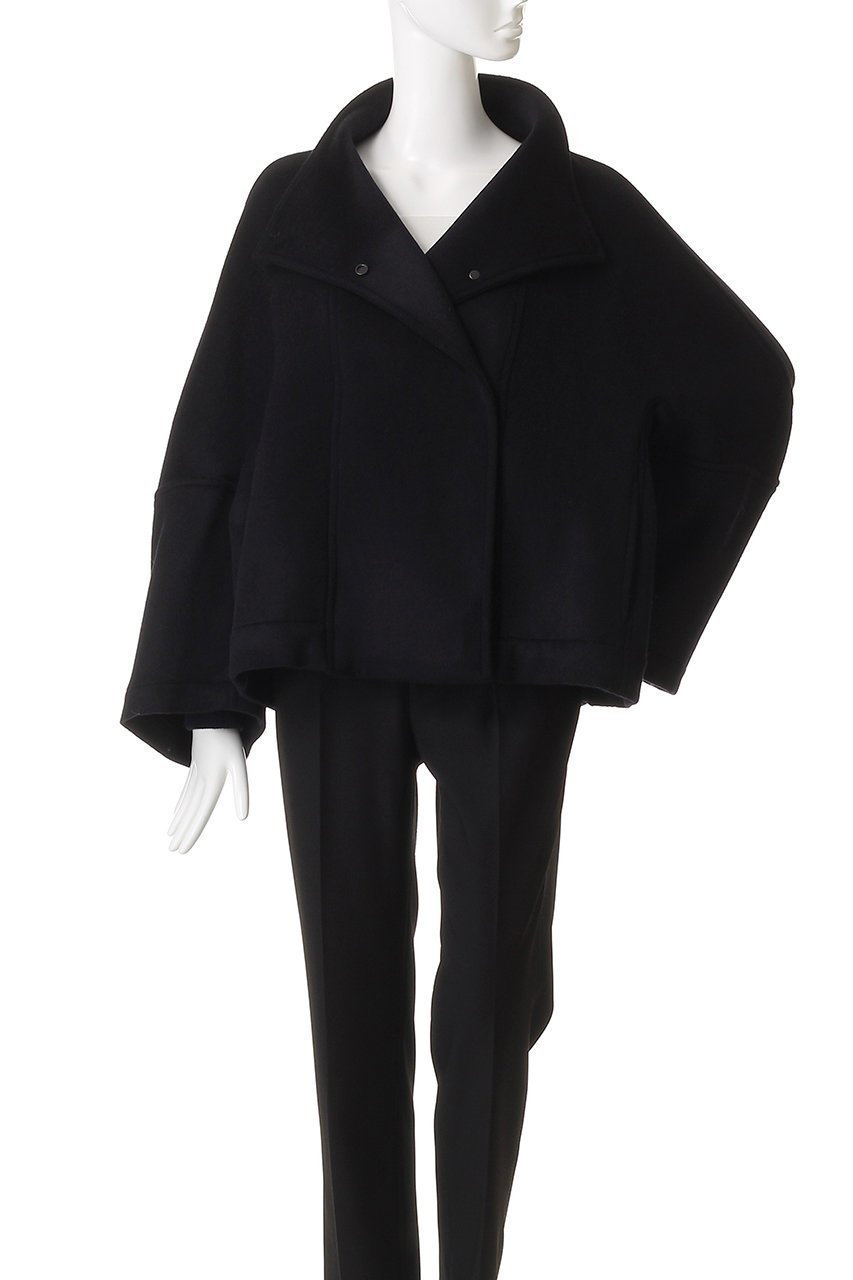 【ルームエイト/Room no.8】のカシミヤ ハイネック ショート ドット コート 人気、トレンドファッション・服の通販 founy(ファニー) 　ファッション　Fashion　レディースファッション　Fashion for Women　アウター　Coat / Outerwear Collection　コート・ロングコート・ピーコート　Long Coats, Peacoats & More　ショート　Short, Short Length　シンプル　Simple, Minimal　スタイリッシュ　Stylish, Fashionable　スリーブ　Sleeve, Long Sleeve / Short Sleeve　ドット　Polka Dot, Dot Pattern　ハイネック　High Neck, Mock Neck　ミックス　Mix, Mixed Style　新作・新入荷　New Arrivals / New In　other-7|ID: prp329100004745554 ipo3291000000034307555