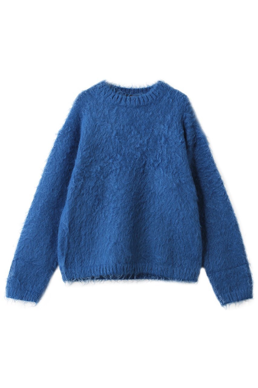 【イレーヴ/YLEVE】のモヘヤ ナッピング ニット プルオーバー インテリア・キッズ・メンズ・レディースファッション・服の通販 founy(ファニー) 　ファッション　Fashion　レディースファッション　Fashion for Women　トップス・カットソー　Cut & Sew Tops　ニット　Knit Tops & Sweaters　カジュアルプルオーバー・ニットトップス　Pullovers & Knit Tops / Casual Pullovers　なめらか　Smooth, Silky Texture　ウォーム　Warm Fabric　シンプル　Simple, Minimal　スカイブルー|ID: prp329100004745559 ipo3291000000035843664