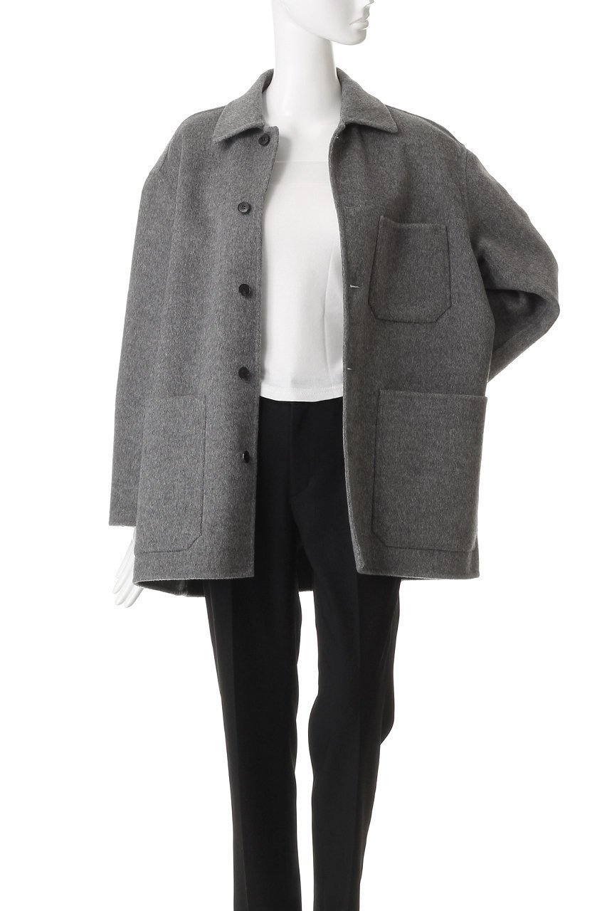 【イレーヴ/YLEVE】のSUPER 100 S ウール ダブル クロス ブルゾン 人気、トレンドファッション・服の通販 founy(ファニー) 　ファッション　Fashion　レディースファッション　Fashion for Women　アウター　Coat / Outerwear Collection　レディースジャケット・軽アウター　Jackets　ブルゾンジャケット・スポーティアウター　Blouson Jackets　ジャケット　Jacket, Outerwear　ダブル　Double, Double-Breasted　ハーフ　Half, Half-Length　フェイス　Face, Facial Design　ブルゾン　Blouson, Bomber Jacket　ポケット　Pocket, Pocket Detail　新作・新入荷　New Arrivals / New In　other-8|ID: prp329100004745564 ipo3291000000034307614