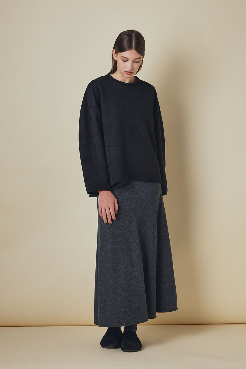 【フローレント/FLORENT】のリサイクルポリエステル スエード ジャージープルオーバー 人気、トレンドファッション・服の通販 founy(ファニー) 　ファッション　Fashion　レディースファッション　Fashion for Women　トップス・カットソー　Cut & Sew Tops　シャツ・ブラウス・オフィスカジュアル　Elegant Blouses & Button-Ups　ロングTシャツ・Tシャツ　Longline T-Shirts & Tees　カジュアルプルオーバー・ニットトップス　Pullovers & Knit Tops / Casual Pullovers　カットソー・ベーシックTシャツ　Cut-and-Sewn Tops / Stretch Tees & Basics　シンプル　Simple, Minimal　スリーブ　Sleeve, Long Sleeve / Short Sleeve　トレンド　Trend, Trending Now　ボトム　Bottoms, Lower Wear　ロング　Long, Long-Length　新作・新入荷　New Arrivals / New In　other-6|ID: prp329100004745566 ipo3291000000034307628