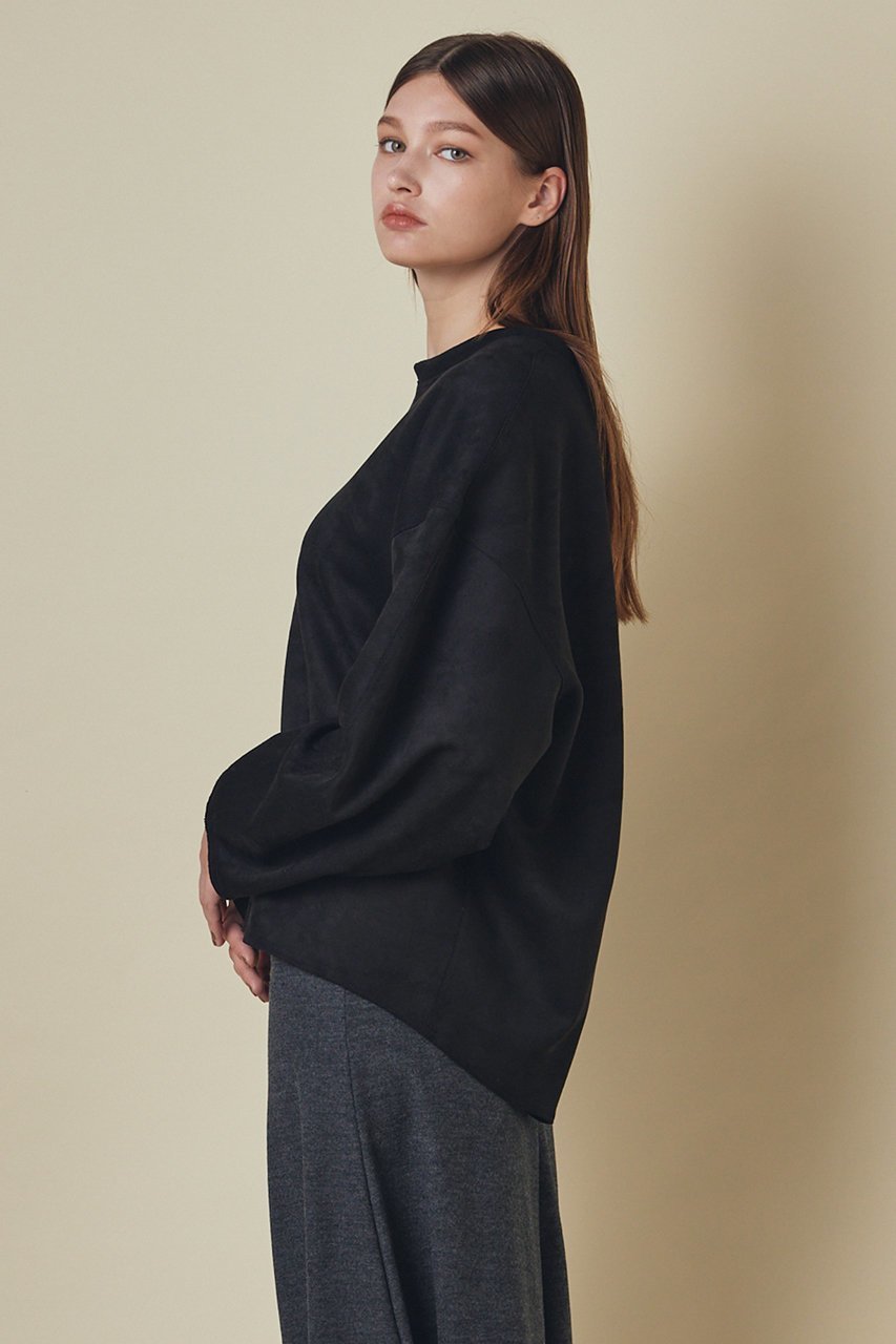 【フローレント/FLORENT】のリサイクルポリエステル スエード ジャージープルオーバー 人気、トレンドファッション・服の通販 founy(ファニー) 　ファッション　Fashion　レディースファッション　Fashion for Women　トップス・カットソー　Cut & Sew Tops　シャツ・ブラウス・オフィスカジュアル　Elegant Blouses & Button-Ups　ロングTシャツ・Tシャツ　Longline T-Shirts & Tees　カジュアルプルオーバー・ニットトップス　Pullovers & Knit Tops / Casual Pullovers　カットソー・ベーシックTシャツ　Cut-and-Sewn Tops / Stretch Tees & Basics　シンプル　Simple, Minimal　スリーブ　Sleeve, Long Sleeve / Short Sleeve　トレンド　Trend, Trending Now　ボトム　Bottoms, Lower Wear　ロング　Long, Long-Length　other-7|ID: prp329100004745566 ipo3291000000035949487