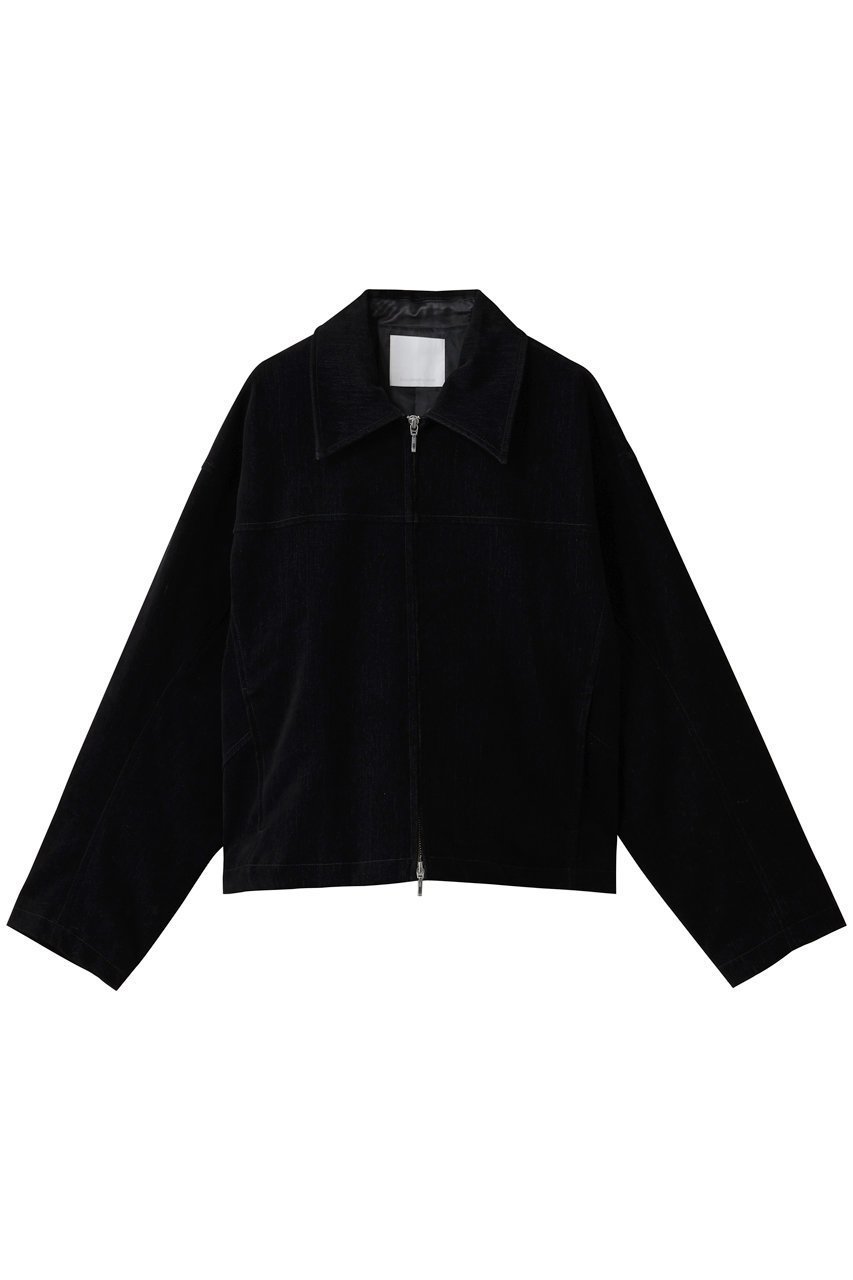 【ガリャルダガランテ/GALLARDAGALANTE】のフロッキーデニムジップブルゾン インテリア・キッズ・メンズ・レディースファッション・服の通販 founy(ファニー) 　ファッション　Fashion　レディースファッション　Fashion for Women　アウター　Coat / Outerwear Collection　レディースジャケット・軽アウター　Jackets　ブルゾンジャケット・スポーティアウター　Blouson Jackets　インナー　Innerwear　エレガント 上品　Elegant　クラシカル　Classical, Vintage-Inspired　コンパクト　Compact, Small Size　ジャケット　Jacket, Outerwear　デニム　Denim, Jeans Material　ブルゾン　Blouson, Bomber Jacket　マニッシュ　Mannish, Boyish　冬　Winter / This Winter　ブラック|ID: prp329100004745568 ipo3291000000035986829