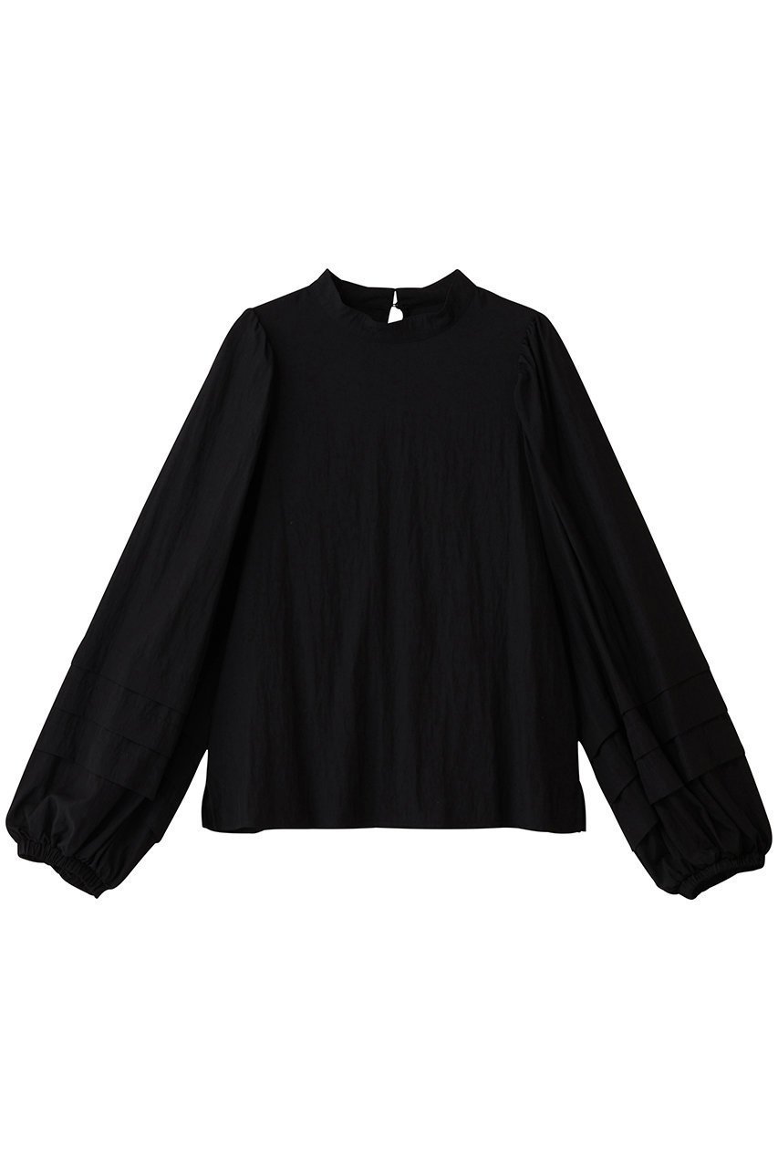 【ガリャルダガランテ/GALLARDAGALANTE】のタックスリーブブラウス インテリア・キッズ・メンズ・レディースファッション・服の通販 founy(ファニー) 　ファッション　Fashion　レディースファッション　Fashion for Women　トップス・カットソー　Cut & Sew Tops　シャツ・ブラウス・オフィスカジュアル　Elegant Blouses & Button-Ups　スリーブ　Sleeve, Long Sleeve / Short Sleeve　ロング　Long, Long-Length　エレガント 上品　Elegant　ブラック|ID: prp329100004745579 ipo3291000000035403758