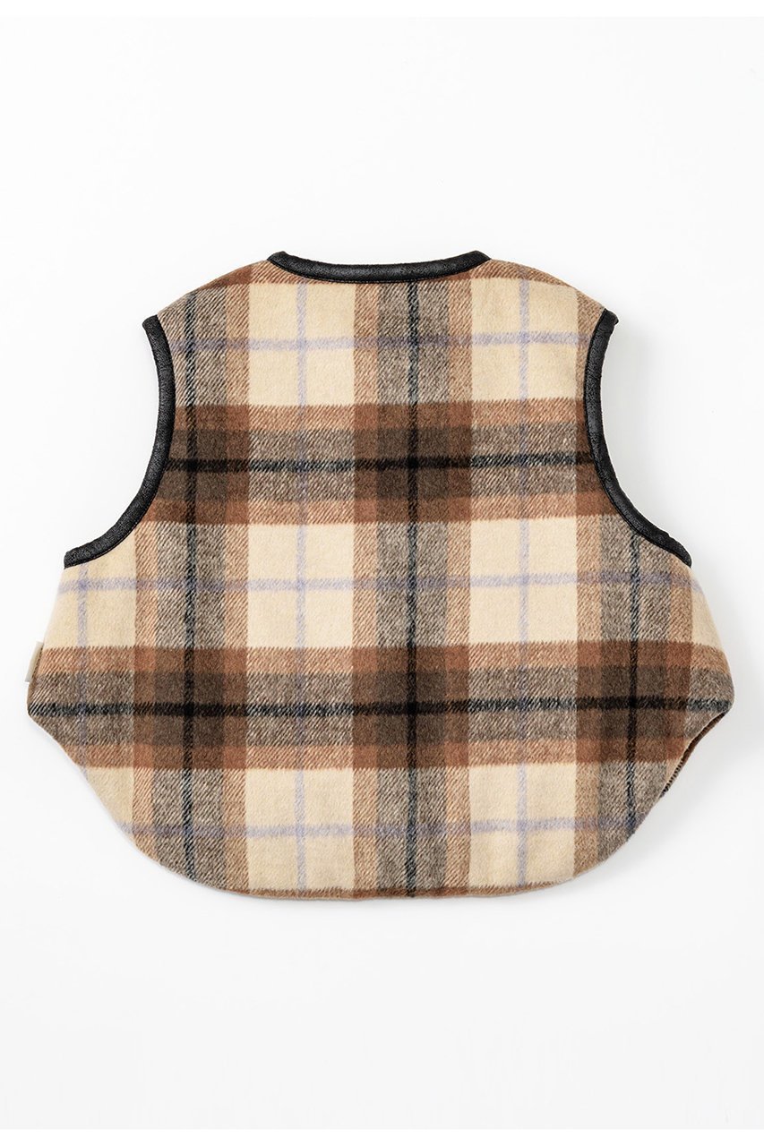 【マールマール/MARLMARL / KIDS】の【BABY&KIDS】halb ベスト 人気、トレンドファッション・服の通販 founy(ファニー) 　ファッション　Fashion　キッズファッション　Fashion for Kids　アウター　Coat Outerwear /Kids　チェック　Check, Plaid, Tartan　ベスト　Vest, Waistcoat　ベビー　Baby, Babywear　羽織　Haori, Light Jacket　リバーシブル　Reversible, Two-Sided　ロング　Long, Long-Length　おすすめ　Recommended / Our Picks　新作・新入荷　New Arrivals / New In　other-2|ID: prp329100004745583 ipo3291000000034307778