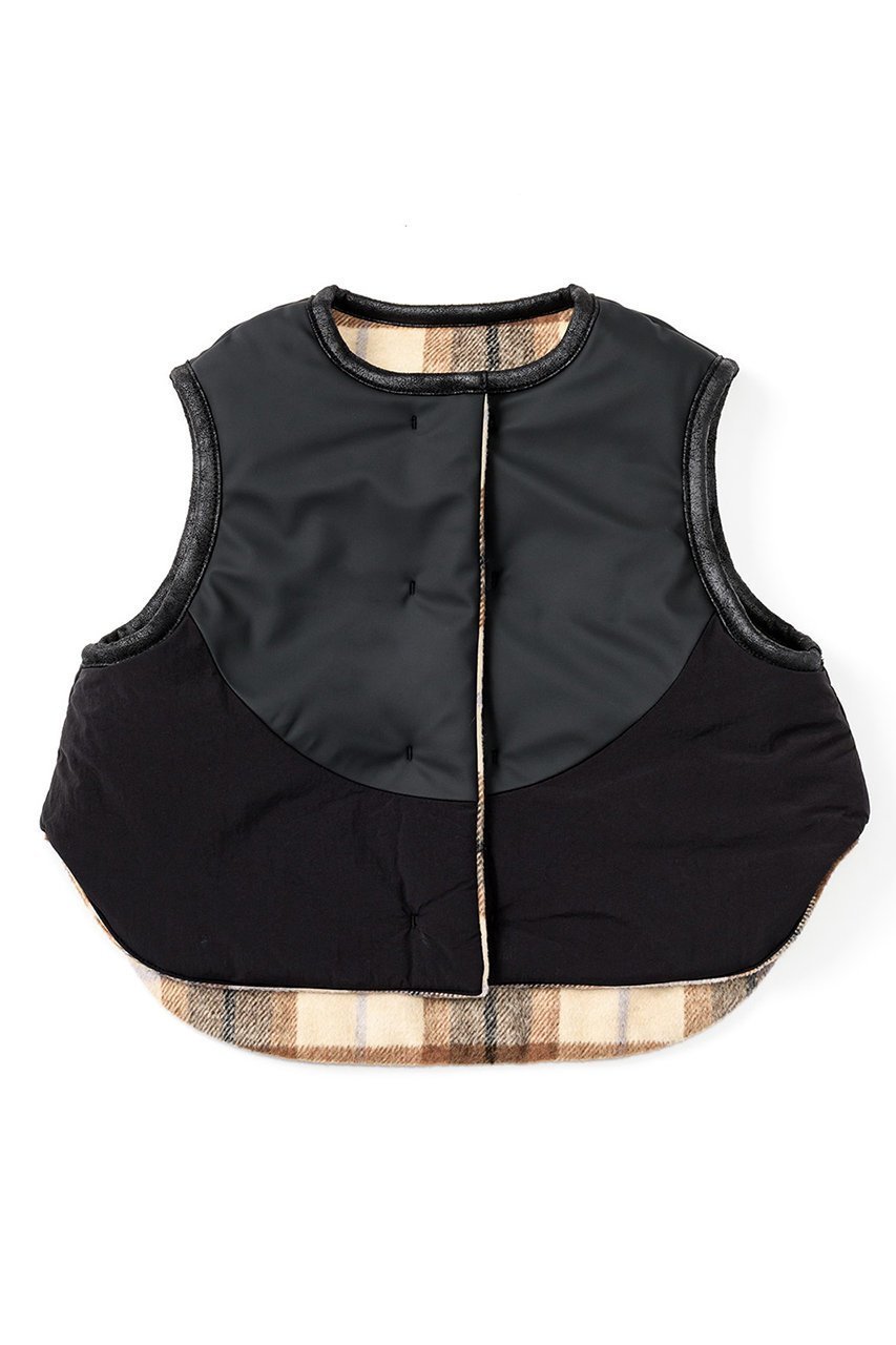 【マールマール/MARLMARL / KIDS】の【BABY&KIDS】halb ベスト 人気、トレンドファッション・服の通販 founy(ファニー) 　ファッション　Fashion　キッズファッション　Fashion for Kids　アウター　Coat Outerwear /Kids　チェック　Check, Plaid, Tartan　ベスト　Vest, Waistcoat　ベビー　Baby, Babywear　羽織　Haori, Light Jacket　リバーシブル　Reversible, Two-Sided　ロング　Long, Long-Length　おすすめ　Recommended / Our Picks　新作・新入荷　New Arrivals / New In　other-3|ID: prp329100004745583 ipo3291000000034307779