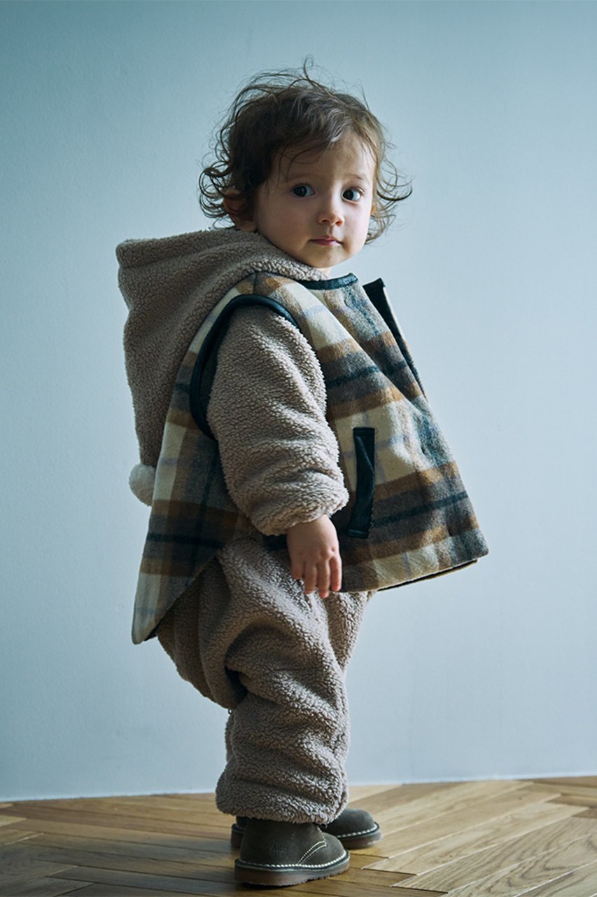 【マールマール/MARLMARL / KIDS】の【BABY&KIDS】halb ベスト black 100-110 人気、トレンドファッション・服の通販 founy(ファニー) 　ファッション　Fashion　キッズファッション　Fashion for Kids　アウター　Coat Outerwear /Kids　チェック　Check, Plaid, Tartan　ベスト　Vest, Waistcoat　ベビー　Baby, Babywear　羽織　Haori, Light Jacket　リバーシブル　Reversible, Two-Sided　ロング　Long, Long-Length　おすすめ　Recommended / Our Picks　other-7|ID: prp329100004745583 ipo3291000000036191815