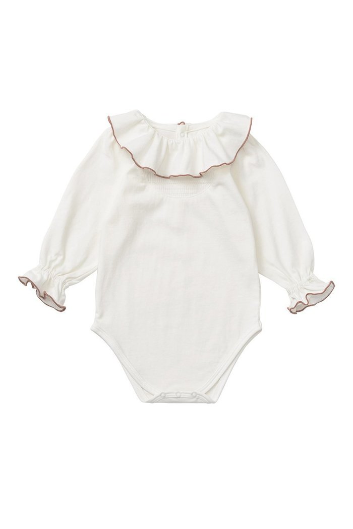 【マールマール/MARLMARL / KIDS】の【BABY】bodysuits pintuck frill インテリア・キッズ・メンズ・レディースファッション・服の通販 founy(ファニー) https://founy.com/ ファッション Fashion キッズファッション Fashion for Kids おすすめ Recommended / Our Picks カットソー Cut and Sewn Top スーツ Suit, Formalwear ハーフ Half, Half-Length フリル Frill, Ruffle ベビー Baby, Babywear ロンパース Romper, Jumpsuit エレガント 上品 Elegant |ID: prp329100004745587 ipo3291000000034307816