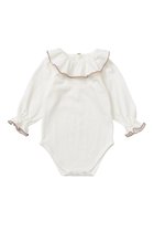 【マールマール/MARLMARL / KIDS】の【BABY】bodysuits pintuck frill 人気、トレンドファッション・服の通販 founy(ファニー) ファッション Fashion キッズファッション Fashion for Kids おすすめ Recommended / Our Picks カットソー Cut and Sewn Top スーツ Suit, Formalwear ハーフ Half, Half-Length フリル Frill, Ruffle ベビー Baby, Babywear ロンパース Romper, Jumpsuit エレガント 上品 Elegant 新作・新入荷 New Arrivals / New In thumbnail frill|ID: prp329100004745587 ipo3291000000034307817