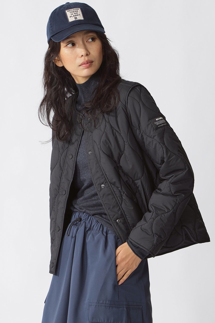 【エコアルフ/ECOALF】のMUSA キルト ジャケット / MUSA JACKET WOMAN インテリア・キッズ・メンズ・レディースファッション・服の通販 founy(ファニー) 　ファッション　Fashion　レディースファッション　Fashion for Women　アウター　Coat / Outerwear Collection　コート・ロングコート・ピーコート　Long Coats, Peacoats & More　レディースジャケット・軽アウター　Jackets　キルト　Quilt, Quilted Fabric　シェイプ　Shape, Slim Fit　ショート　Short, Short Length　ジャケット　Jacket, Outerwear　モダン　Modern, Contemporary　リラックス　Relax, Relaxed Fit　ロング　Long, Long-Length　人気　Popular, Best Seller　軽量　Lightweight, Ultra Light　ブラック|ID: prp329100004745591 ipo3291000000035986900