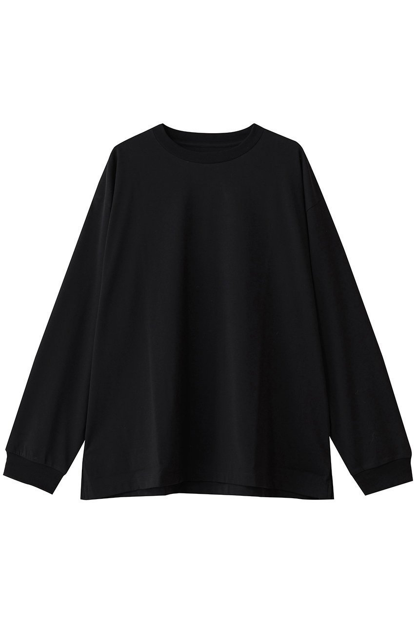 【メゾンスペシャル/MAISON SPECIAL】の【UNISEX】ECILプレーティング天竺カットソー L/S インテリア・キッズ・メンズ・レディースファッション・服の通販 founy(ファニー) 　ファッション　Fashion　レディースファッション　Fashion for Women　トップス・カットソー　Cut & Sew Tops　シャツ・ブラウス・オフィスカジュアル　Elegant Blouses & Button-Ups　ロングTシャツ・Tシャツ　Longline T-Shirts & Tees　カットソー・ベーシックTシャツ　Cut-and-Sewn Tops / Stretch Tees & Basics　ユニセックス　Unisex, Genderless　なめらか　Smooth, Silky Texture　インナー　Innerwear　カットソー　Cut and Sewn Top　コンパクト　Compact, Small Size　スリット　Slit, Slit Detail　スリーブ　Sleeve, Long Sleeve / Short Sleeve　ロング　Long, Long-Length　定番　Standard, Basic Item　新作・新入荷　New Arrivals / New In　BLK(ブラック)|ID: prp329100004745594 ipo3291000000034307868