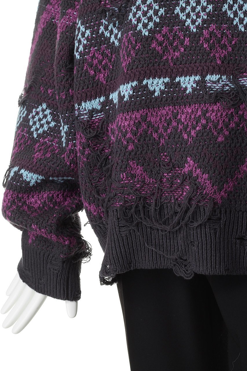 【メゾンスペシャル/MAISON SPECIAL】の【UNISEX】ノルディックダメージJQDニット 人気、トレンドファッション・服の通販 founy(ファニー) 　ファッション　Fashion　レディースファッション　Fashion for Women　トップス・カットソー　Cut & Sew Tops　ニット　Knit Tops & Sweaters　カジュアルプルオーバー・ニットトップス　Pullovers & Knit Tops / Casual Pullovers　ユニセックス　Unisex, Genderless　アクリル　Acrylic Material　クラシック　Classic, Timeless Style　ショルダー　Shoulder, Shoulder Strap　ダメージ　Distressed, Destroyed　ドロップ　Drop Shoulder, Dropped Style　新作・新入荷　New Arrivals / New In　A/W・秋冬　Autumn/Winter　other-6|ID: prp329100004745595 ipo3291000000034307881