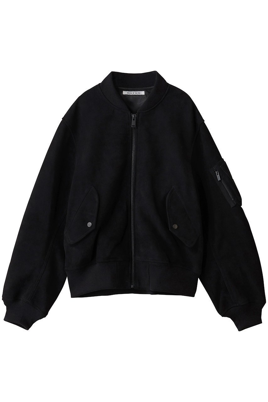 【セブン バイ セブン/SEVEN BY SEVEN / MEN】の【MEN】LEATHER MA-1 ブルゾン インテリア・キッズ・メンズ・レディースファッション・服の通販 founy(ファニー) 　ファッション　Fashion　メンズファッション　Fashion for Men　ジャケット　Jacket, Outerwear　ブルゾン　Blouson, Bomber Jacket　ミリタリー　Military, Army Style　今季　This Season, Current Season　定番　Standard, Basic Item　新作・新入荷　New Arrivals / New In　ブラック|ID: prp329100004745605 ipo3291000000034307993