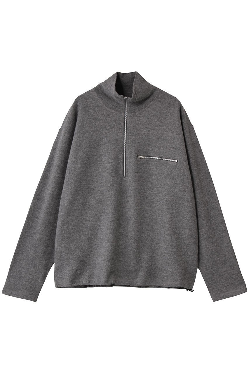 【イレーヴ/YLEVE / MEN】の【MEN】 ULTRAFINE メリノ ミルド ウール ニット ハーフ ジップ プルオーバー インテリア・キッズ・メンズ・レディースファッション・服の通販 founy(ファニー) 　ファッション　Fashion　メンズファッション　Fashion for Men　トップス・カットソー　Cut & Sew Tops　ニット・セーター / 定番トップス　Knit Tops & Sweaters　インナー　Innerwear　カットソー　Cut and Sewn Top　ジップ　Zip, Zipper　ハーフ　Half, Half-Length　新作・新入荷　New Arrivals / New In　グレー|ID: prp329100004745606 ipo3291000000034308003