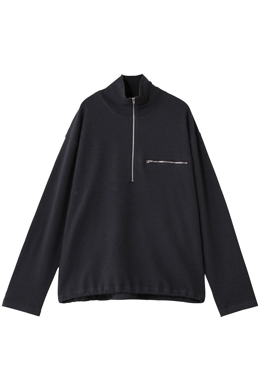 【イレーヴ/YLEVE / MEN】の【MEN】 ULTRAFINE メリノ ミルド ウール ニット ハーフ ジップ プルオーバー インテリア・キッズ・メンズ・レディースファッション・服の通販 founy(ファニー) 　ファッション　Fashion　メンズファッション　Fashion for Men　トップス・カットソー　Cut & Sew Tops　ニット・セーター / 定番トップス　Knit Tops & Sweaters　インナー　Innerwear　カットソー　Cut and Sewn Top　ジップ　Zip, Zipper　ハーフ　Half, Half-Length　新作・新入荷　New Arrivals / New In　スモーキーネイビー|ID: prp329100004745606 ipo3291000000034308004