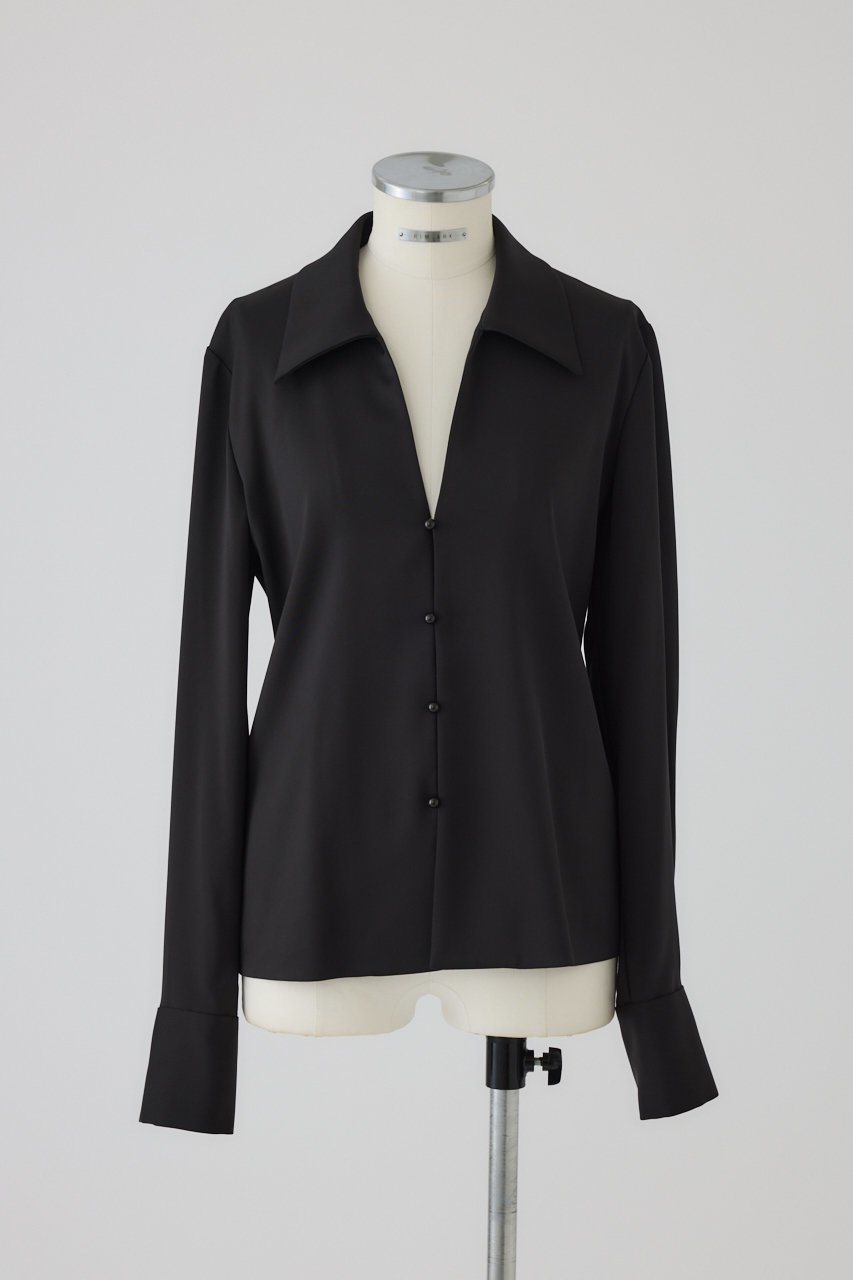 【リムアーク/RIM.ARK】の【10/23 10:00販売開始】Open collar slim SH JK/ジャケット インテリア・キッズ・メンズ・レディースファッション・服の通販 founy(ファニー) 　ファッション　Fashion　レディースファッション　Fashion for Women　アウター　Coat / Outerwear Collection　レディースジャケット・軽アウター　Jackets　オケージョン　Occasion Wear　サテン　Satin, Glossy Fabric　ジャケット　Jacket, Outerwear　セットアップ　Set-Up, Coordinated Outfit　ダブル　Double, Double-Breasted　ラグジュアリー　Luxury, Elegant　エレガント 上品　Elegant　ブラック|ID: prp329100004745610 ipo3291000000034308140