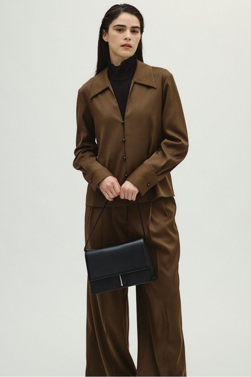 【リムアーク/RIM.ARK】の【10/23 10:00販売開始】Open collar slim SH JK/ジャケット インテリア・キッズ・メンズ・レディースファッション・服の通販 founy(ファニー) 　ファッション　Fashion　レディースファッション　Fashion for Women　アウター　Coat / Outerwear Collection　レディースジャケット・軽アウター　Jackets　オケージョン　Occasion Wear　サテン　Satin, Glossy Fabric　ジャケット　Jacket, Outerwear　セットアップ　Set-Up, Coordinated Outfit　ダブル　Double, Double-Breasted　ラグジュアリー　Luxury, Elegant　エレガント 上品　Elegant　ブラウン|ID: prp329100004745610 ipo3291000000034308141