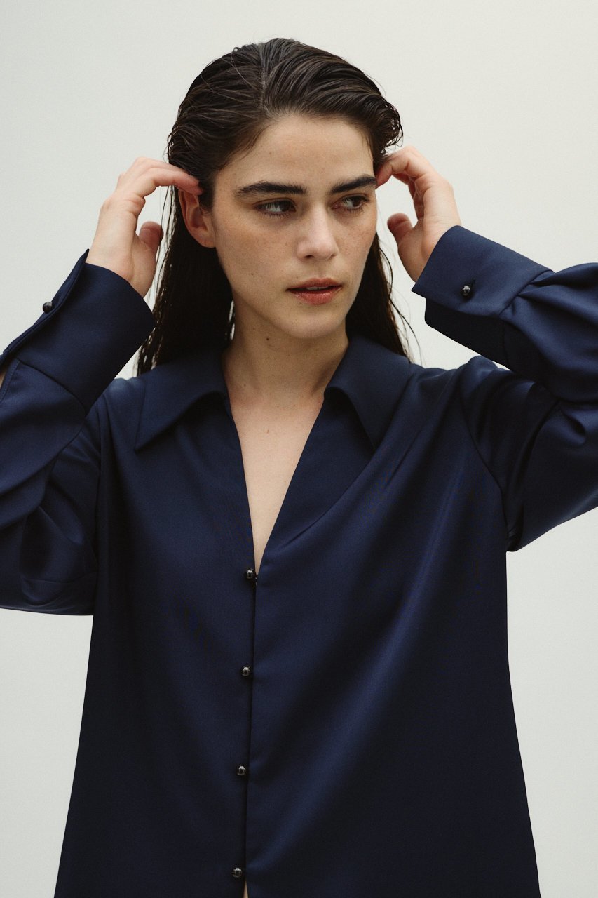 【リムアーク/RIM.ARK】のOpen collar slim SH JK/ジャケット 人気、トレンドファッション・服の通販 founy(ファニー) 　ファッション　Fashion　レディースファッション　Fashion for Women　アウター　Coat / Outerwear Collection　レディースジャケット・軽アウター　Jackets　トップス・カットソー　Cut & Sew Tops　2026年　2026　オケージョン　Occasion Wear　サテン　Satin, Glossy Fabric　ジャケット　Jacket, Outerwear　スリーブ　Sleeve, Long Sleeve / Short Sleeve　セットアップ　Set-Up, Coordinated Outfit　ダブル　Double, Double-Breasted　ラグジュアリー　Luxury, Elegant　ロング　Long, Long-Length　エレガント 上品　Elegant　夏　Summer　春　Spring　S/S・春夏　SS, Spring/Summer, Warm Season　other-6|ID: prp329100004745610 ipo3291000000035860839