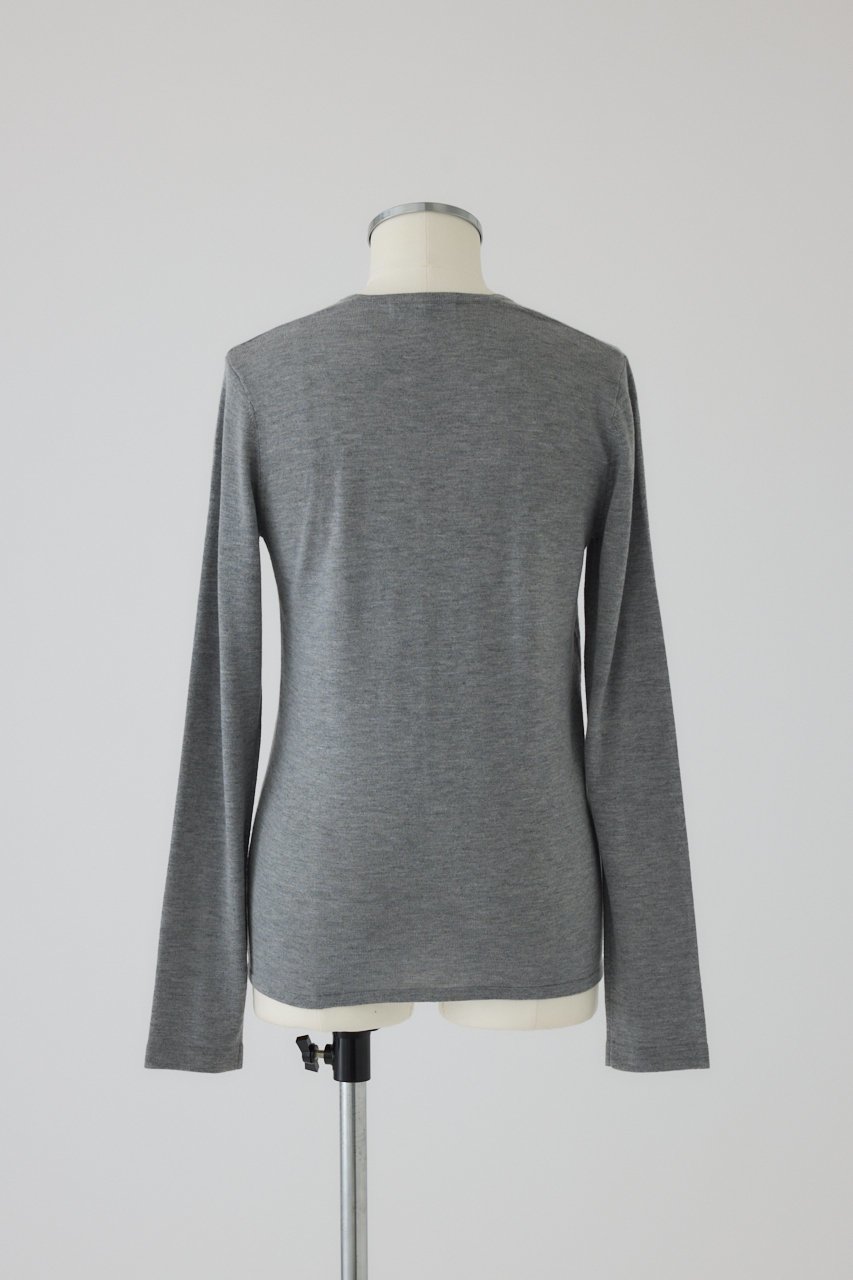 【リムアーク/RIM.ARK】の【10/23 10:00販売開始】Many hook V neck tops/ニット 人気、トレンドファッション・服の通販 founy(ファニー) 　ファッション　Fashion　レディースファッション　Fashion for Women　トップス・カットソー　Cut & Sew Tops　ニット　Knit Tops & Sweaters　カジュアルプルオーバー・ニットトップス　Pullovers & Knit Tops / Casual Pullovers　おすすめ　Recommended / Our Picks　アクセサリー　Fashion Accessories　インナー　Innerwear　シルク　Silk, 100% Silk　ジャケット　Jacket, Outerwear　センター　Center, Center Line　デコルテ　Décolleté, Neckline　フィット　Fit, Slim Fit　フロント　Front, Front Design　メタル　Metal, Metal Parts　other-4|ID: prp329100004745613 ipo3291000000034308172