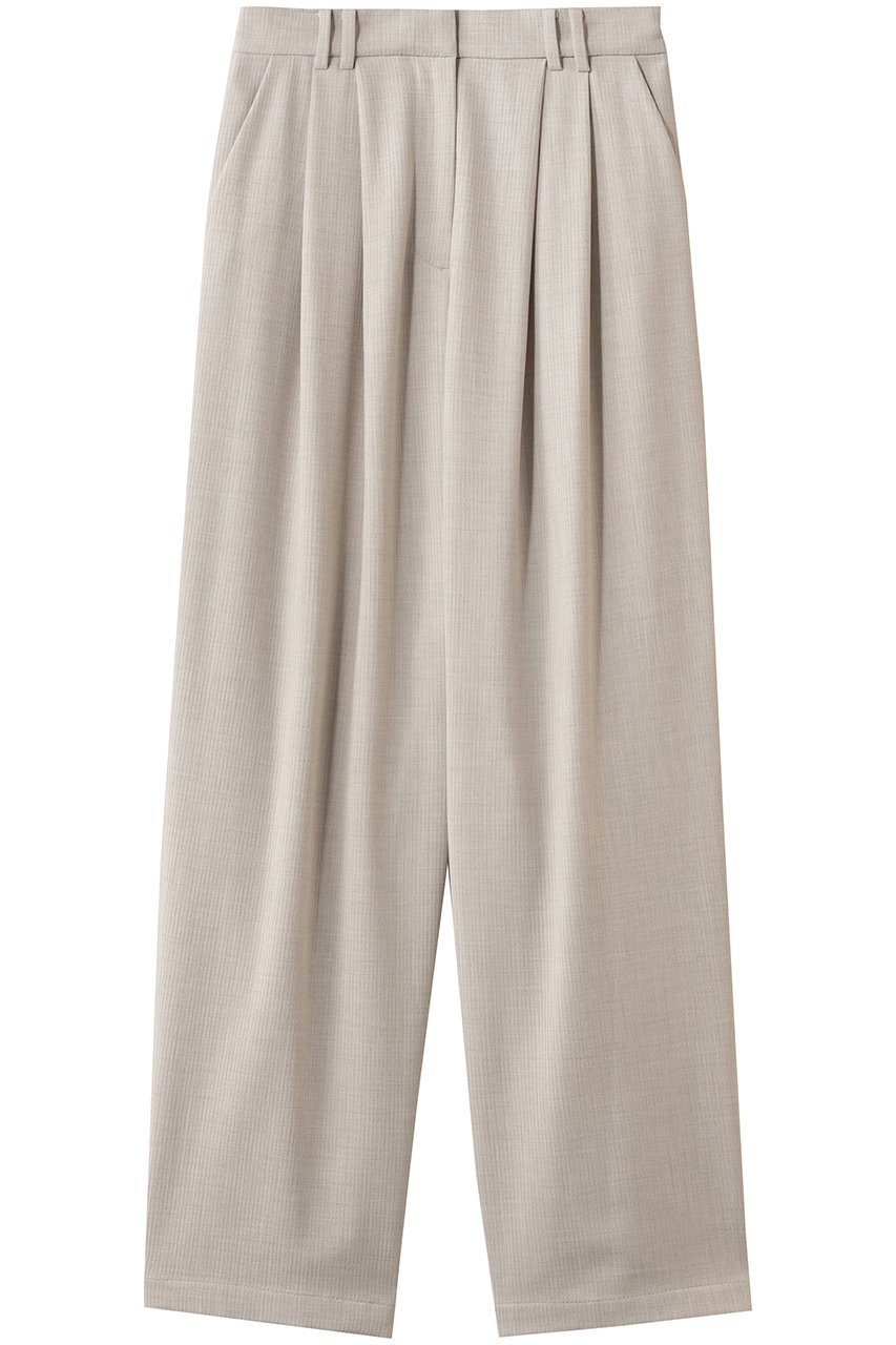【リムアーク/RIM.ARK】のDobby stripe w tuck PT/パンツ インテリア・キッズ・メンズ・レディースファッション・服の通販 founy(ファニー) 　ファッション　Fashion　レディースファッション　Fashion for Women　パンツ　Pants & Trousers　セットアップ　Set-Up, Coordinated Outfit　ワイド　Wide, Wide Fit　エレガント 上品　Elegant　定番　Standard, Basic Item　ライトベージュ|ID: prp329100004745614 ipo3291000000036068881