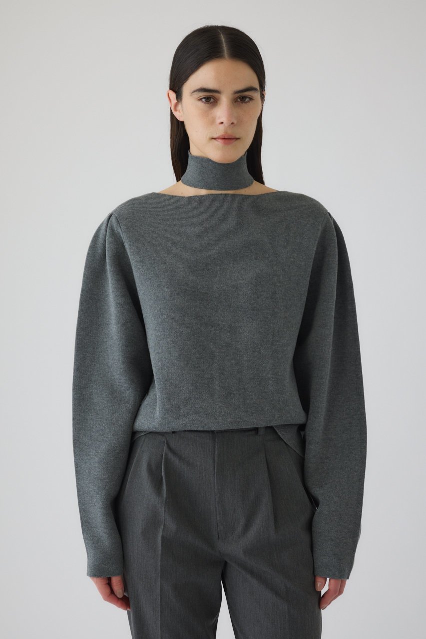 【リムアーク/RIM.ARK】の【10/23 10:00販売開始】Neck parts knit tops/ニット インテリア・キッズ・メンズ・レディースファッション・服の通販 founy(ファニー) 　ファッション　Fashion　レディースファッション　Fashion for Women　トップス・カットソー　Cut & Sew Tops　ニット　Knit Tops & Sweaters　カジュアルプルオーバー・ニットトップス　Pullovers & Knit Tops / Casual Pullovers　おすすめ　Recommended / Our Picks　アクセサリー　Fashion Accessories　インナー　Innerwear　クラシカル　Classical, Vintage-Inspired　デコルテ　Décolleté, Neckline　ハイネック　High Neck, Mock Neck　エレガント 上品　Elegant　グレー|ID: prp329100004745615 ipo3291000000034308182