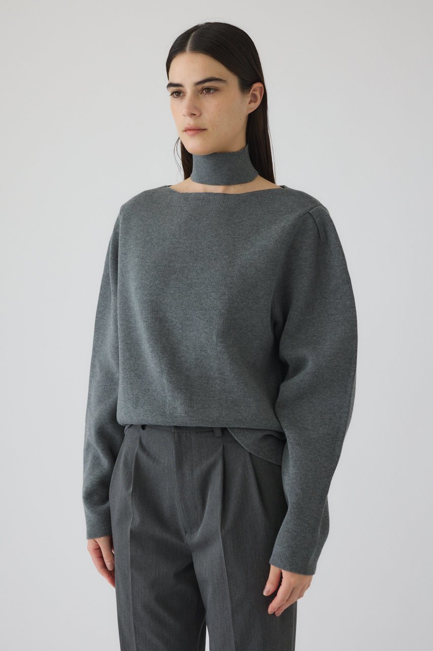 【リムアーク/RIM.ARK】のNeck parts knit tops/ニット 人気、トレンドファッション・服の通販 founy(ファニー) 　ファッション　Fashion　レディースファッション　Fashion for Women　トップス・カットソー　Cut & Sew Tops　ニット　Knit Tops & Sweaters　カジュアルプルオーバー・ニットトップス　Pullovers & Knit Tops / Casual Pullovers　2026年　2026　おすすめ　Recommended / Our Picks　アクセサリー　Fashion Accessories　インナー　Innerwear　クラシカル　Classical, Vintage-Inspired　デコルテ　Décolleté, Neckline　ハイネック　High Neck, Mock Neck　エレガント 上品　Elegant　夏　Summer　春　Spring　S/S・春夏　SS, Spring/Summer, Warm Season　other-2|ID: prp329100004745615 ipo3291000000034816943
