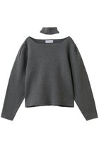 【リムアーク/RIM.ARK】のNeck parts knit tops/ニット グレー|ID:prp329100004745615