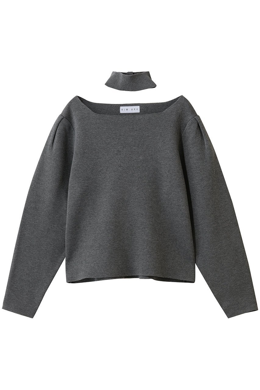 【リムアーク/RIM.ARK】のNeck parts knit tops/ニット インテリア・キッズ・メンズ・レディースファッション・服の通販 founy(ファニー) 　ファッション　Fashion　レディースファッション　Fashion for Women　トップス・カットソー　Cut & Sew Tops　ニット　Knit Tops & Sweaters　カジュアルプルオーバー・ニットトップス　Pullovers & Knit Tops / Casual Pullovers　おすすめ　Recommended / Our Picks　アクセサリー　Fashion Accessories　インナー　Innerwear　クラシカル　Classical, Vintage-Inspired　デコルテ　Décolleté, Neckline　ハイネック　High Neck, Mock Neck　エレガント 上品　Elegant　グレー|ID: prp329100004745615 ipo3291000000036767222