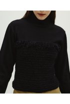 【リムアーク/RIM.ARK】の【12/3 10:00販売開始】Tweed docking knit tops/ニット ブラック|ID:prp329100004745620