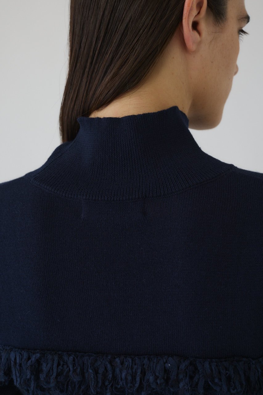 【リムアーク/RIM.ARK】のTweed docking knit tops/ニット 大人の最旬トレンドファッション＆コーディネート founy(ファウニー) 　ファッション　Fashion　レディースファッション　Fashion for Women　トップス・カットソー　Cut & Sew Tops　ニット　Knit Tops & Sweaters　カジュアルプルオーバー・ニットトップス　Pullovers & Knit Tops / Casual Pullovers　クラシカル　Classical, Vintage-Inspired　シンプル　Simple, Minimal　スラックス　Slacks, Dress Pants　ツイード　Twill, Twill Weave　ドッキング　Docking, Mixed Material　モダン　Modern, Contemporary　other-7|ID: prp329100004745620 ipo3291000000035826779