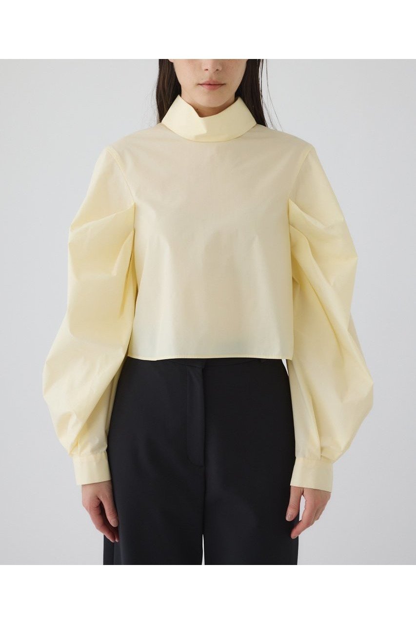 【リムアーク/RIM.ARK】のFolded neck tuck blouse/ブラウス インテリア・キッズ・メンズ・レディースファッション・服の通販 founy(ファニー) ファッション Fashion レディースファッション Fashion for Women トップス・カットソー Cut & Sew Tops シャツ・ブラウス・オフィスカジュアル Elegant Blouses & Button-Ups 2026年 2026 おすすめ Recommended / Our Picks シルキー Silky, Smooth Texture スリーブ Sleeve, Long Sleeve / Short Sleeve タイプライター Typewriter Fabric, Crisp Cotton ダウン Down, Puffer デニム Denim, Jeans Material ハイネック High Neck, Mock Neck フォルム Silhouette, Form ロング Long, Long-Length エレガント 上品 Elegant 入学式 Entrance Ceremony 夏 Summer 春 Spring S/S・春夏 SS, Spring/Summer, Warm Season ライトイエロー|ID: prp329100004745621 ipo3291000000034705536