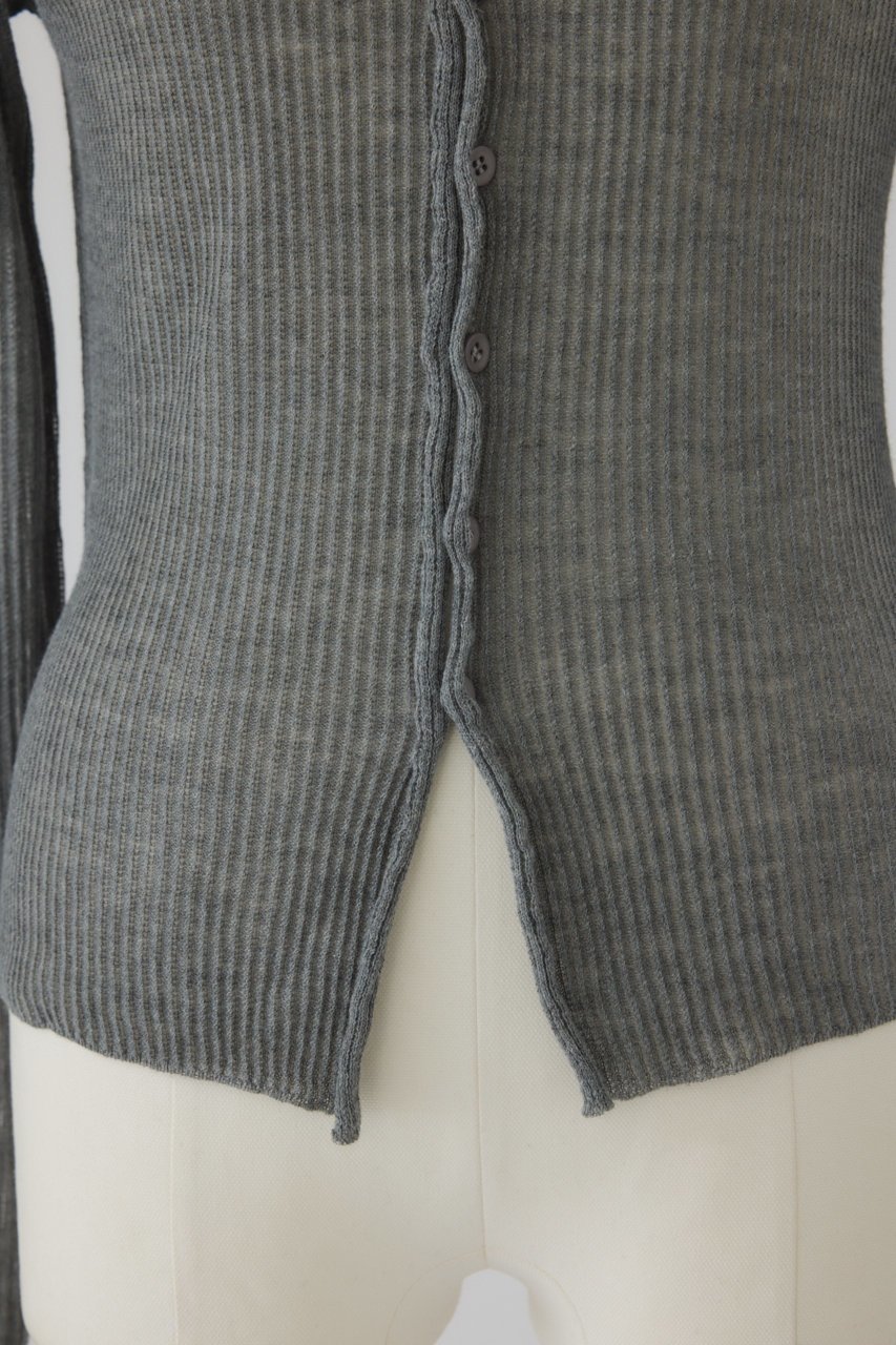【リムアーク/RIM.ARK】の【10/23 10:00販売開始】Sheer rib spring knit/ニット 人気、トレンドファッション・服の通販 founy(ファニー) 　ファッション　Fashion　レディースファッション　Fashion for Women　トップス・カットソー　Cut & Sew Tops　ニット　Knit Tops & Sweaters　カジュアルプルオーバー・ニットトップス　Pullovers & Knit Tops / Casual Pullovers　おすすめ　Recommended / Our Picks　フロント　Front, Front Design　リブニット　Rib Knit, Ribbed Knit　エレガント 上品　Elegant　春　Spring　other-3|ID: prp329100004745625 ipo3291000000034308284