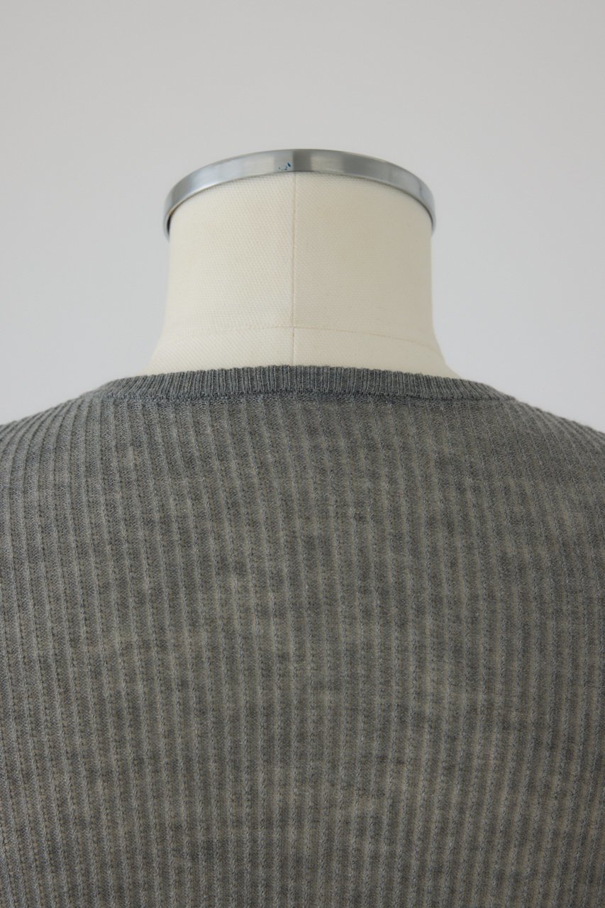 【リムアーク/RIM.ARK】の【10/23 10:00販売開始】Sheer rib spring knit/ニット 人気、トレンドファッション・服の通販 founy(ファニー) 　ファッション　Fashion　レディースファッション　Fashion for Women　トップス・カットソー　Cut & Sew Tops　ニット　Knit Tops & Sweaters　カジュアルプルオーバー・ニットトップス　Pullovers & Knit Tops / Casual Pullovers　おすすめ　Recommended / Our Picks　フロント　Front, Front Design　リブニット　Rib Knit, Ribbed Knit　エレガント 上品　Elegant　春　Spring　other-5|ID: prp329100004745625 ipo3291000000034308286