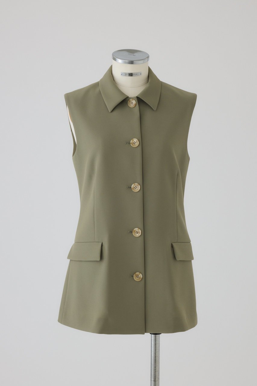 【リムアーク/RIM.ARK】の【2/4 10:00販売開始】Classy sleeveless tops/トップス インテリア・キッズ・メンズ・レディースファッション・服の通販 founy(ファニー) ファッション Fashion レディースファッション Fashion for Women トップス・カットソー Cut & Sew Tops キャミソール&ノースリーブ Camisoles & Sleeveless Tops シャツ・ブラウス・オフィスカジュアル Elegant Blouses & Button-Ups 2026年 2026 おすすめ Recommended / Our Picks セットアップ Set-Up, Coordinated Outfit ノースリーブ Sleeveless, No-Sleeve ベスト Vest, Waistcoat マニッシュ Mannish, Boyish ロング Long, Long-Length 夏 Summer 春 Spring S/S・春夏 SS, Spring/Summer, Warm Season ライトカーキ|ID: prp329100004745629 ipo3291000000035507255