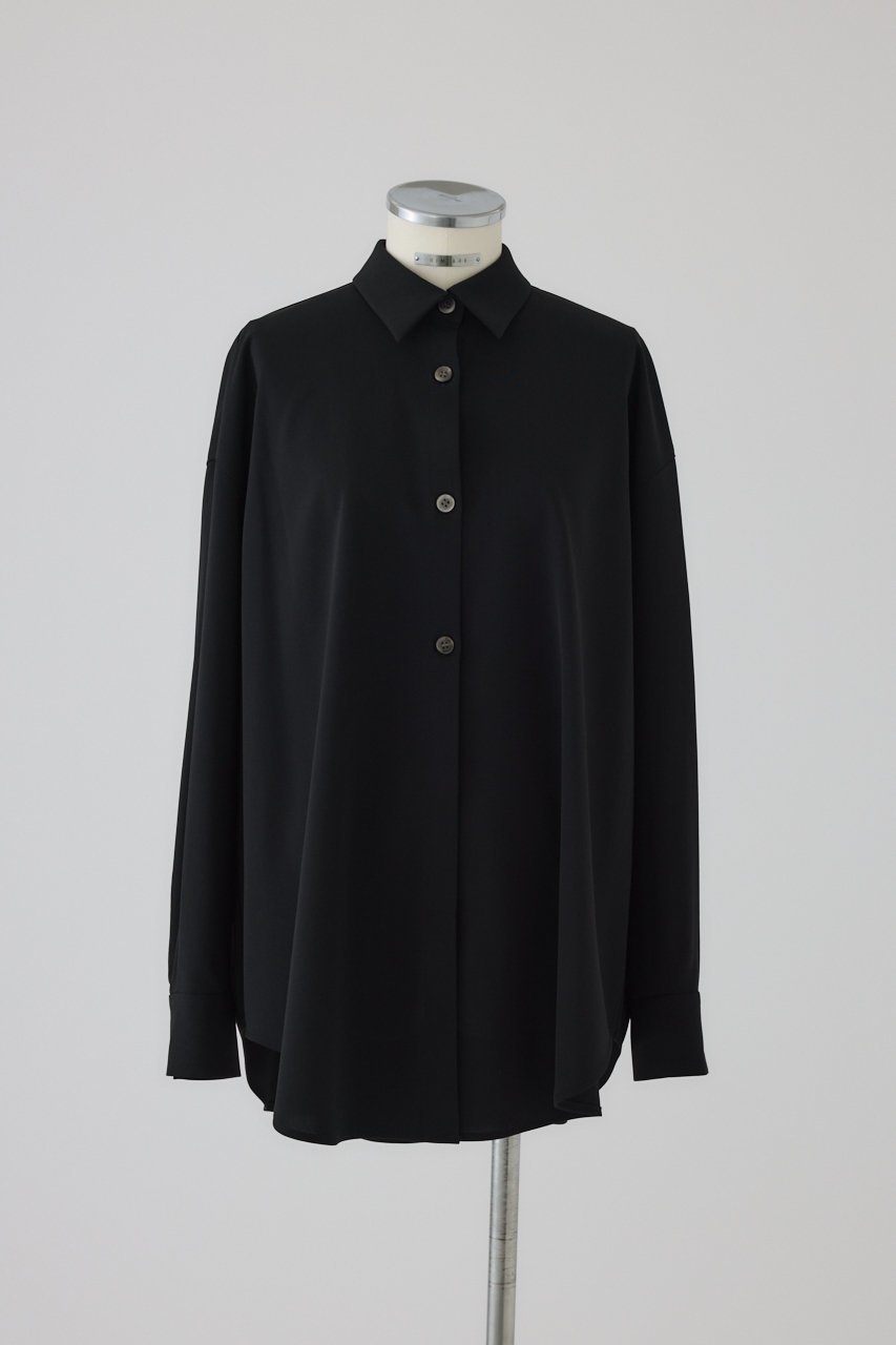 【リムアーク/RIM.ARK】の【10/23 10:00販売開始】Synthetic leather tie SH/シャツ インテリア・キッズ・メンズ・レディースファッション・服の通販 founy(ファニー) 　ファッション　Fashion　レディースファッション　Fashion for Women　トップス・カットソー　Cut & Sew Tops　シャツ・ブラウス・オフィスカジュアル　Elegant Blouses & Button-Ups　おすすめ　Recommended / Our Picks　とろみ　Fluid, Flowy Fabric　インナー　Innerwear　シンプル　Simple, Minimal　ジャケット　Jacket, Outerwear　スリーブ　Sleeve, Long Sleeve / Short Sleeve　ドレープ　Drape, Draping Fabric　モダン　Modern, Contemporary　リラックス　Relax, Relaxed Fit　ロング　Long, Long-Length　ブラック|ID: prp329100004745630 ipo3291000000034308326