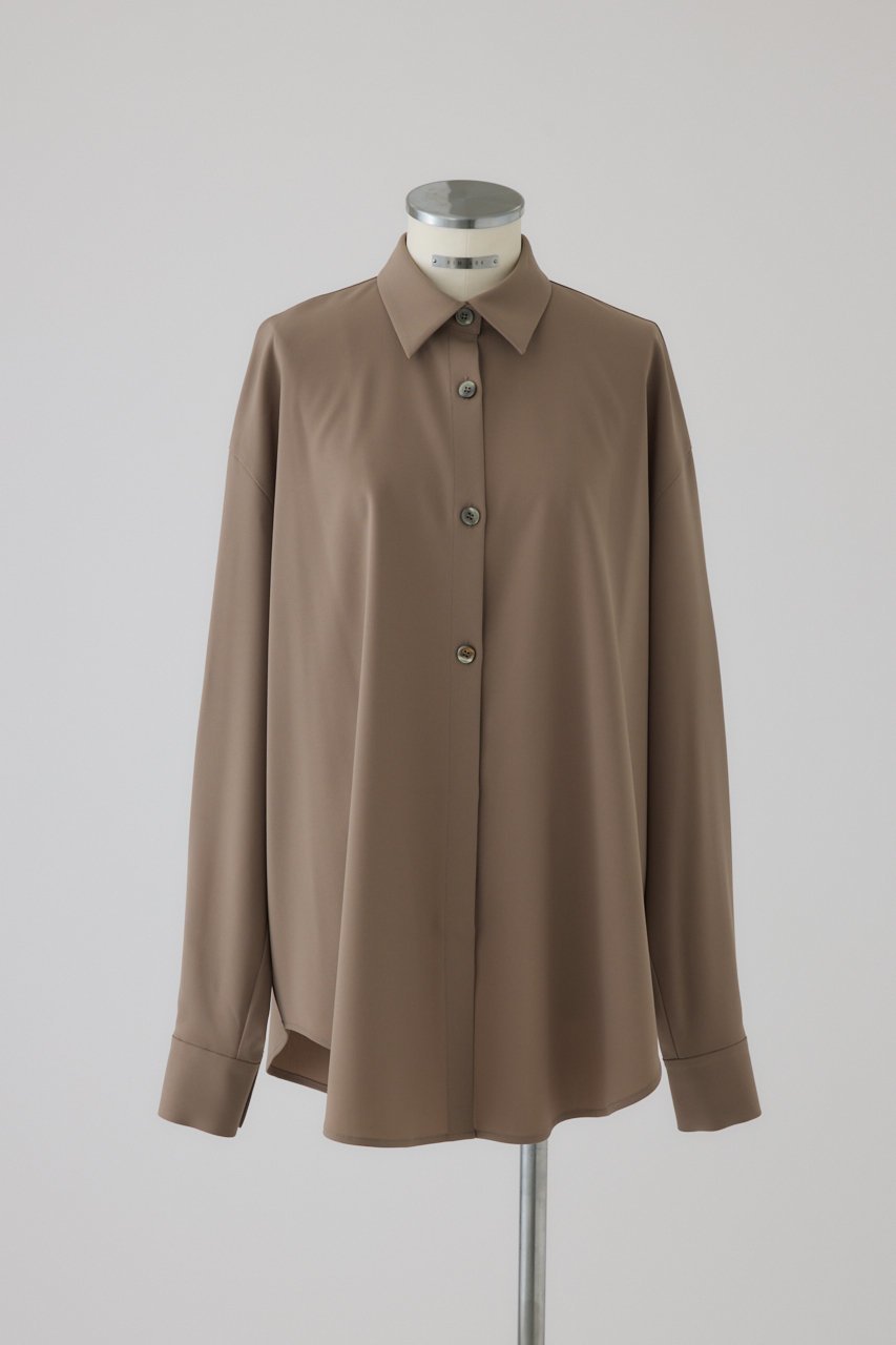 【リムアーク/RIM.ARK】の【10/23 10:00販売開始】Synthetic leather tie SH/シャツ インテリア・キッズ・メンズ・レディースファッション・服の通販 founy(ファニー) 　ファッション　Fashion　レディースファッション　Fashion for Women　トップス・カットソー　Cut & Sew Tops　シャツ・ブラウス・オフィスカジュアル　Elegant Blouses & Button-Ups　おすすめ　Recommended / Our Picks　とろみ　Fluid, Flowy Fabric　インナー　Innerwear　シンプル　Simple, Minimal　ジャケット　Jacket, Outerwear　スリーブ　Sleeve, Long Sleeve / Short Sleeve　ドレープ　Drape, Draping Fabric　モダン　Modern, Contemporary　リラックス　Relax, Relaxed Fit　ロング　Long, Long-Length　ライトブラウン|ID: prp329100004745630 ipo3291000000034308327