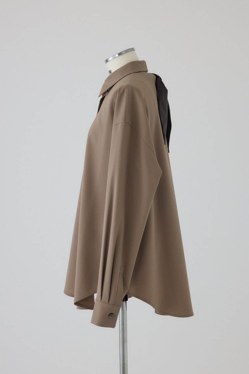 【リムアーク/RIM.ARK】の【10/23 10:00販売開始】Synthetic leather tie SH/シャツ 人気、トレンドファッション・服の通販 founy(ファニー) 　ファッション　Fashion　レディースファッション　Fashion for Women　トップス・カットソー　Cut & Sew Tops　シャツ・ブラウス・オフィスカジュアル　Elegant Blouses & Button-Ups　おすすめ　Recommended / Our Picks　とろみ　Fluid, Flowy Fabric　インナー　Innerwear　シンプル　Simple, Minimal　ジャケット　Jacket, Outerwear　スリーブ　Sleeve, Long Sleeve / Short Sleeve　ドレープ　Drape, Draping Fabric　モダン　Modern, Contemporary　リラックス　Relax, Relaxed Fit　ロング　Long, Long-Length　other-3|ID: prp329100004745630 ipo3291000000034308329
