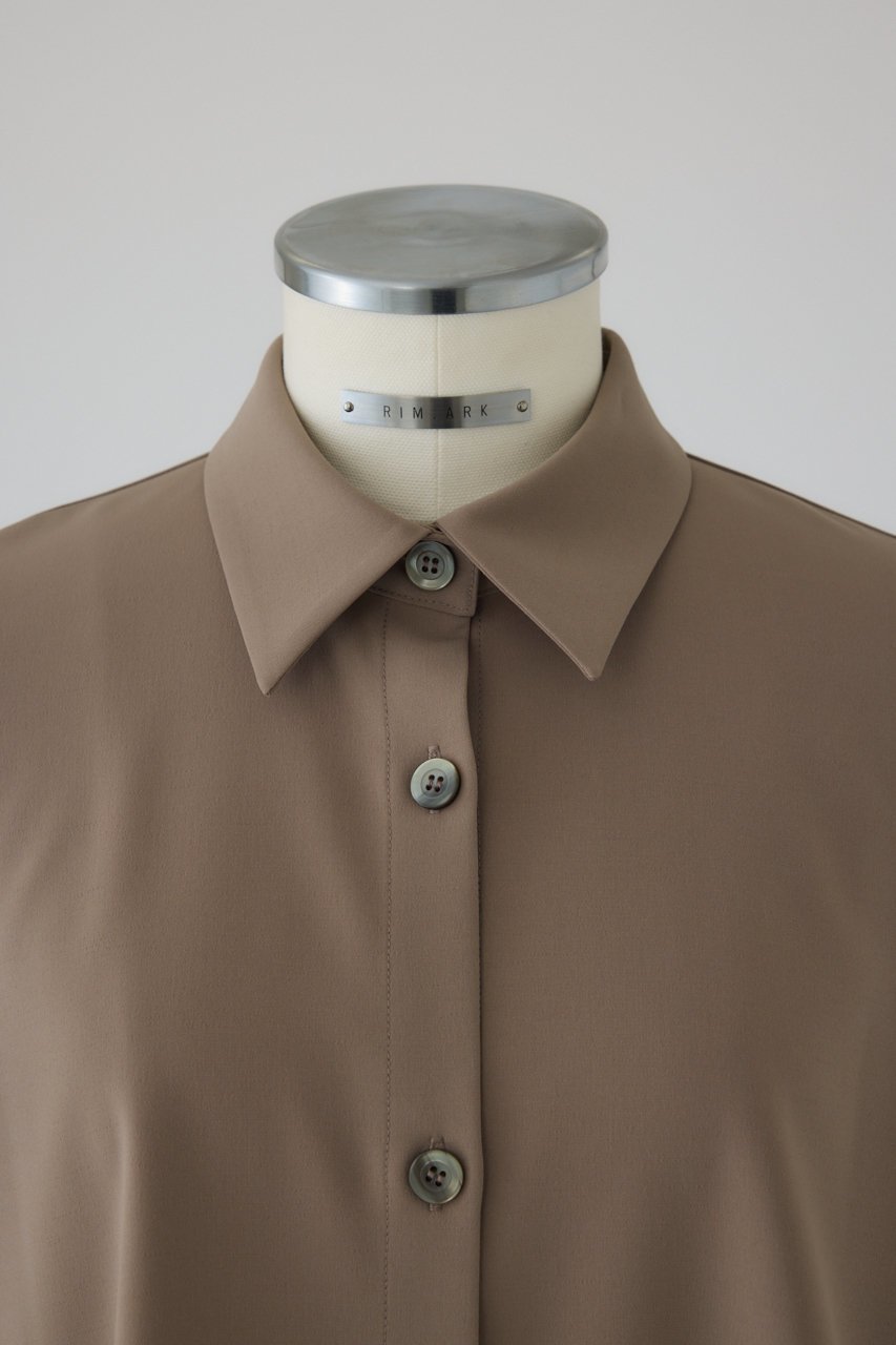 【リムアーク/RIM.ARK】の【2/4 10:00販売開始】Synthetic leather tie SH/シャツ 人気、トレンドファッション・服の通販 founy(ファニー) 　ファッション　Fashion　レディースファッション　Fashion for Women　トップス・カットソー　Cut & Sew Tops　シャツ・ブラウス・オフィスカジュアル　Elegant Blouses & Button-Ups　2026年　2026　おすすめ　Recommended / Our Picks　とろみ　Fluid, Flowy Fabric　インナー　Innerwear　シンプル　Simple, Minimal　ジャケット　Jacket, Outerwear　スリーブ　Sleeve, Long Sleeve / Short Sleeve　ドレープ　Drape, Draping Fabric　モダン　Modern, Contemporary　リラックス　Relax, Relaxed Fit　ロング　Long, Long-Length　夏　Summer　春　Spring　S/S・春夏　SS, Spring/Summer, Warm Season　other-5|ID: prp329100004745630 ipo3291000000035507269