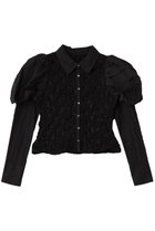 【メゾンスペシャル/MAISON SPECIAL】のPuff Sleeves Shirring Shirt/パフスリーブシャーリングシャツ BLK(ブラック)|ID: prp329100004747009 ipo3291000000034320573