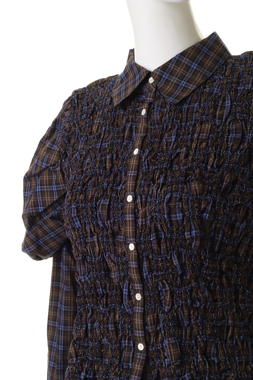 【メゾンスペシャル/MAISON SPECIAL】のPuff Sleeves Shirring Shirt/パフスリーブシャーリングシャツ 人気、トレンドファッション・服の通販 founy(ファニー) 　ファッション　Fashion　レディースファッション　Fashion for Women　トップス・カットソー　Cut & Sew Tops　シャツ・ブラウス・オフィスカジュアル　Elegant Blouses & Button-Ups　シャーリング　Shirring, Ruched　スリーブ　Sleeve, Long Sleeve / Short Sleeve　デニム　Denim, Jeans Material　トレンド　Trend, Trending Now　バランス　Balance, Style Balance　フィット　Fit, Slim Fit　フェミニン　Feminine, Girly　ロング　Long, Long-Length　エレガント 上品　Elegant　春　Spring　秋　Autumn　other-5|ID: prp329100004747009 ipo3291000000034320579