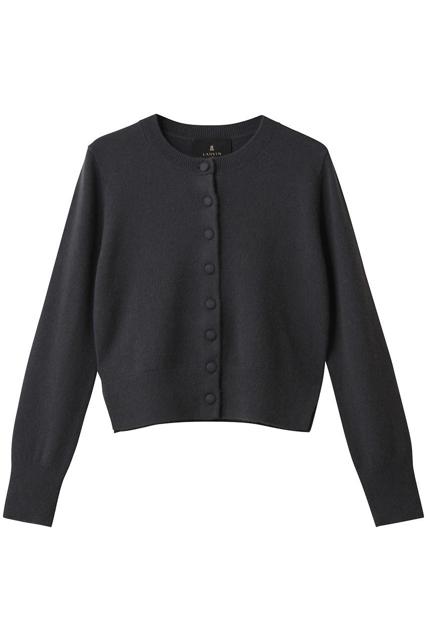 【ランバン オン ブルー/LANVIN en Bleu】のピュアカシミヤメニーボタンカーディガン インテリア・キッズ・メンズ・レディースファッション・服の通販 founy(ファニー) 　ファッション　Fashion　レディースファッション　Fashion for Women　トップス・カットソー　Cut & Sew Tops　ニット　Knit Tops & Sweaters　カーディガン・羽織り　Layered Style Cardigans　カーディガン　Cardigan, Knitwear　クラシカル　Classical, Vintage-Inspired　グログラン　Grosgrain, Grosgrain Ribbon　スリット　Slit, Slit Detail　ファブリック　Fabric, Textile　フロント　Front, Front Design　再入荷　Restock / Back in Stock　エレガント 上品　Elegant　チャコールグレー|ID: prp329100004747012 ipo3291000000034320607