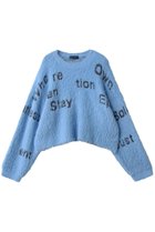 【メゾンスペシャル/MAISON SPECIAL】のShaggy Logo Knit Tops/シャギーロゴニット BLU(ブルー)|ID: prp329100004747018 ipo3291000000036005060