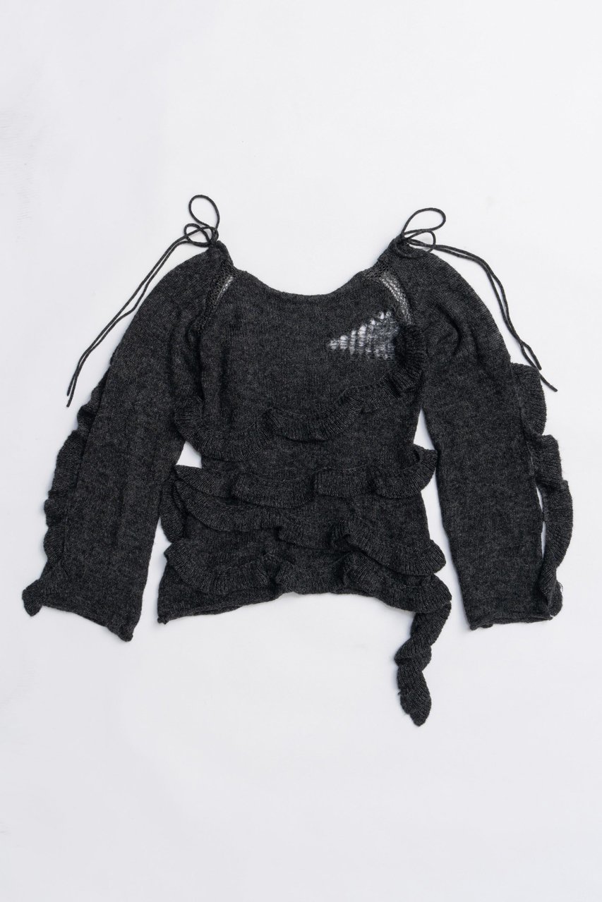 【プランク プロジェクト/PRANK PROJECT】のモヘアチュニック / Mohair Tunic 人気、トレンドファッション・服の通販 founy(ファニー) ファッション Fashion レディースファッション Fashion for Women トップス・カットソー Cut & Sew Tops ニット Knit Tops & Sweaters カジュアルプルオーバー・ニットトップス Pullovers & Knit Tops / Casual Pullovers シアー Sheer, See-Through スリーブ Sleeve, Long Sleeve / Short Sleeve ダメージ Distressed, Destroyed チュニック Tunic, Long Top フリル Frill, Ruffle ロング Long, Long-Length A/W・秋冬 Autumn/Winter other-1|ID: prp329100004747026 ipo3291000000034320722