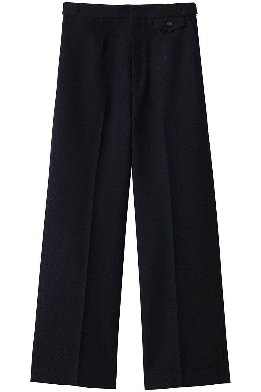 【ベイジ,/BEIGE,】のBUNNELL(バンネル)/ウールタブボタンストレートパンツ インテリア・キッズ・メンズ・レディースファッション・服の通販 founy(ファニー) 　ファッション　Fashion　レディースファッション　Fashion for Women　パンツ　Pants & Trousers　なめらか　Smooth, Silky Texture　シンプル　Simple, Minimal　ストレート　Straight, Straight Cut　フロント　Front, Front Design　A/W・秋冬　Autumn/Winter　Navy|ID: prp329100004747027 ipo3291000000035666560