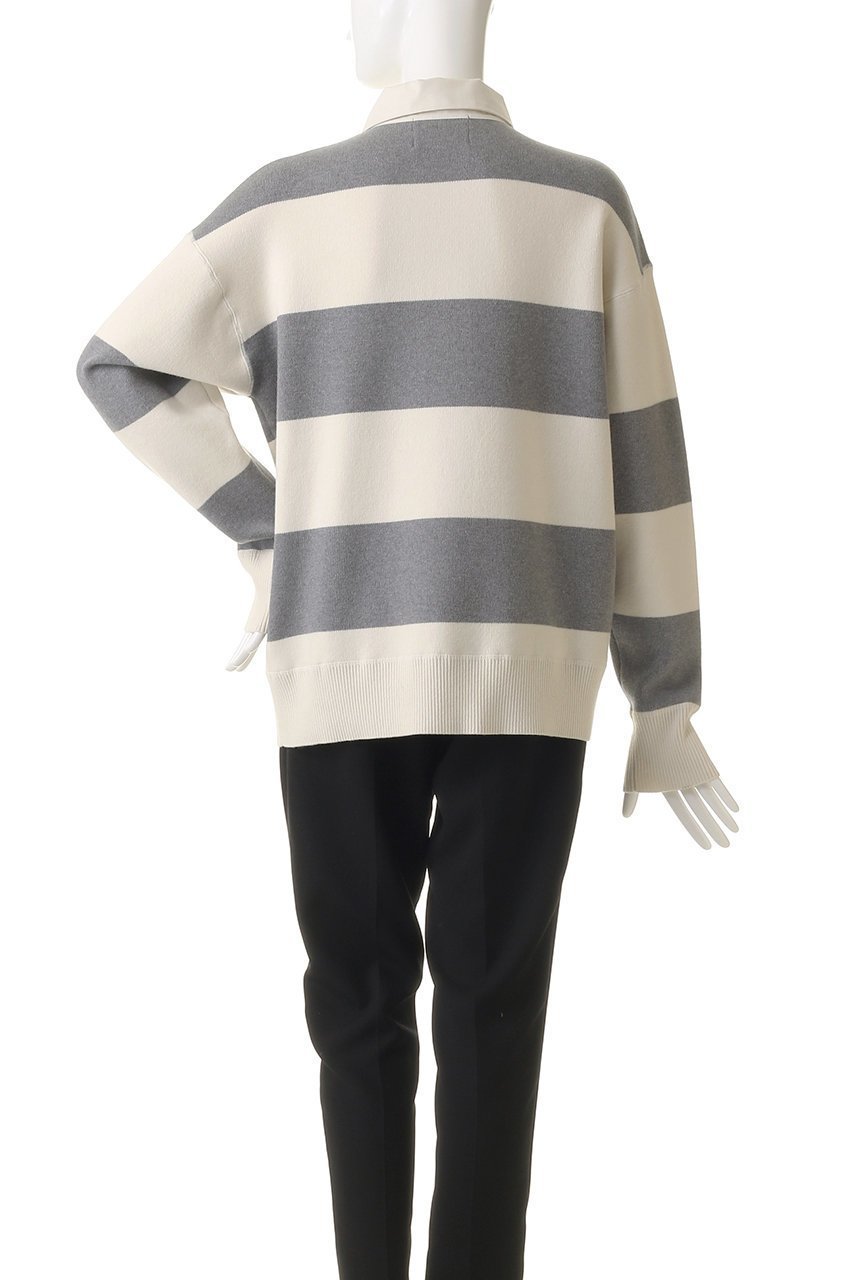 【ベイジ,/BEIGE,】のTAFT/ラガーニットシャツ 人気、トレンドファッション・服の通販 founy(ファニー) 　ファッション　Fashion　レディースファッション　Fashion for Women　トップス・カットソー　Cut & Sew Tops　ニット　Knit Tops & Sweaters　シャツ・ブラウス・オフィスカジュアル　Elegant Blouses & Button-Ups　カジュアルプルオーバー・ニットトップス　Pullovers & Knit Tops / Casual Pullovers　トレンド　Trend, Trending Now　バランス　Balance, Style Balance　ボーダー　Border, Stripe　エレガント 上品　Elegant　再入荷　Restock / Back in Stock　無地　Plain, Solid Color　other-4|ID: prp329100004747028 ipo3291000000035771395