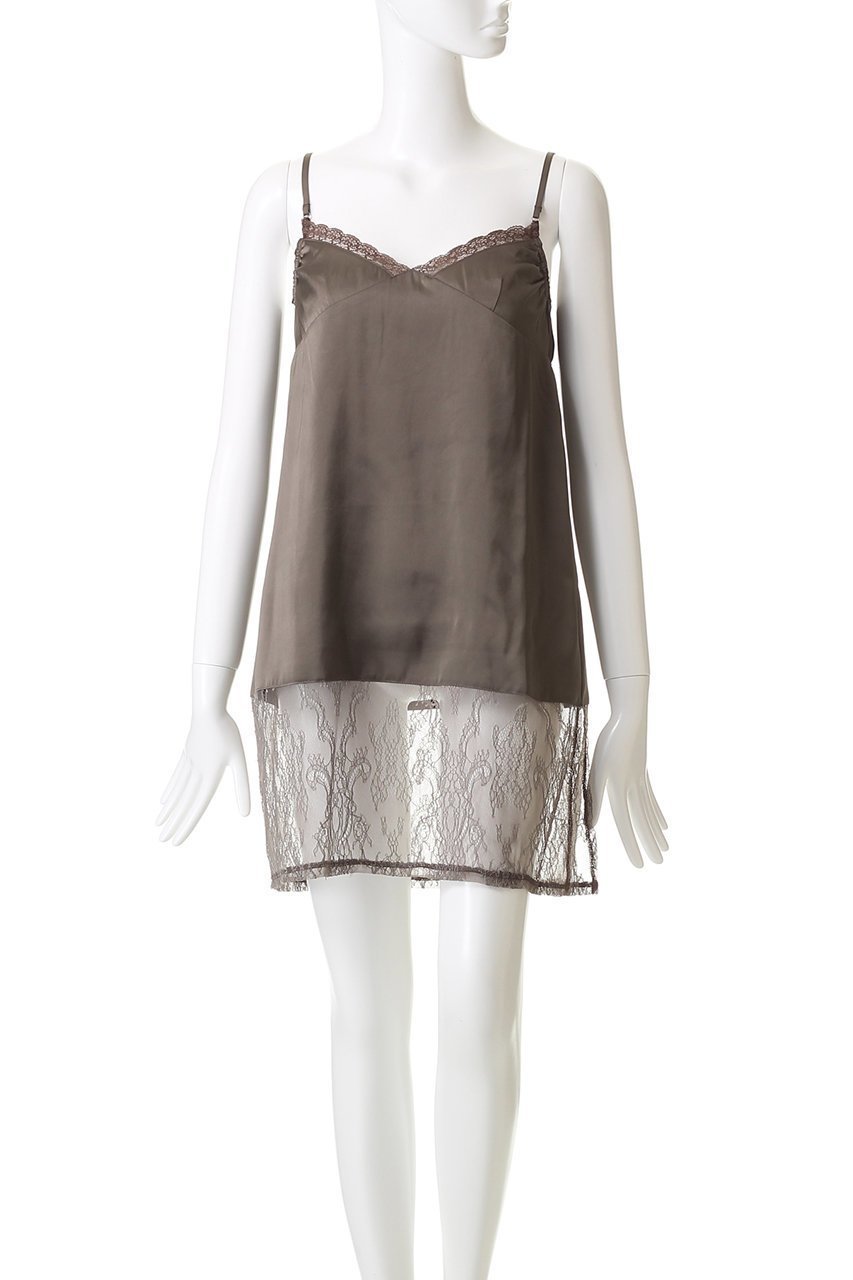 【ミディウミソリッド/MIDIUMISOLID】のスリップキャミソールワンピース 人気、トレンドファッション・服の通販 founy(ファニー) 　ファッション　Fashion　レディースファッション　Fashion for Women　ワンピース　Dresses　チュニック　Tunic Tops & Dresses　おすすめ　Recommended / Our Picks　エレガント 上品　Elegant　キャミ　Camisole, Cami Top　ギャザー　Gathered, Ruffled　スリット　Slit, Slit Detail　チュニック　Tunic, Long Top　ファブリック　Fabric, Textile　リュクス　Luxury, Elegant, High-End, Chic　レース　Lace, Lace Fabric　other-2|ID: prp329100004747031 ipo3291000000036104713