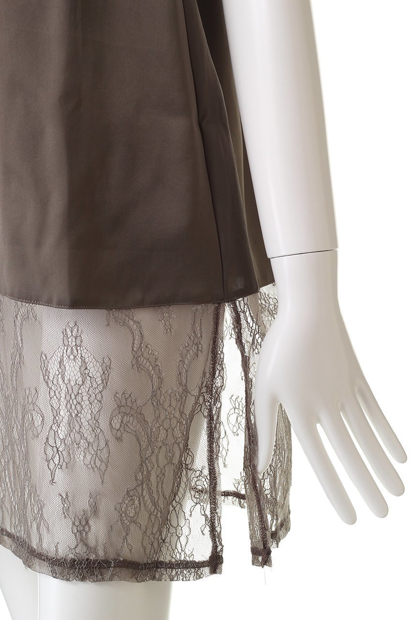 【ミディウミソリッド/MIDIUMISOLID】のスリップキャミソールワンピース 人気、トレンドファッション・服の通販 founy(ファニー) 　ファッション　Fashion　レディースファッション　Fashion for Women　ワンピース　Dresses　チュニック　Tunic Tops & Dresses　おすすめ　Recommended / Our Picks　エレガント 上品　Elegant　キャミ　Camisole, Cami Top　ギャザー　Gathered, Ruffled　スリット　Slit, Slit Detail　チュニック　Tunic, Long Top　ファブリック　Fabric, Textile　リュクス　Luxury, Elegant, High-End, Chic　レース　Lace, Lace Fabric　other-6|ID: prp329100004747031 ipo3291000000036104717