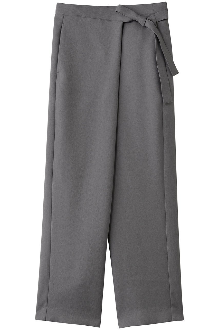【ミディウミソリッド/MIDIUMISOLID】のdrape rap PT パンツ インテリア・キッズ・メンズ・レディースファッション・服の通販 founy(ファニー) 　ファッション　Fashion　レディースファッション　Fashion for Women　パンツ　Pants & Trousers　エレガント 上品　Elegant　シューズ　Shoes, Footwear　ドレープ　Drape, Draping Fabric　フラット　Flat, Flat Shoes　ラップ　Wrap, Wrap Design　リボン　Ribbon, Bow　新作・新入荷　New Arrivals / New In　gray|ID: prp329100004747034 ipo3291000000034320785