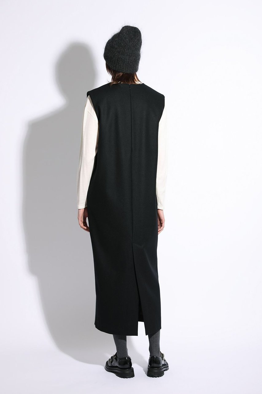 【サクラ/SACRA】のハイカウントメルトンVネックワンピース 人気、トレンドファッション・服の通販 founy(ファニー) 　ファッション　Fashion　レディースファッション　Fashion for Women　ワンピース　Dresses　チュニック　Tunic Tops & Dresses　オケージョン　Occasion Wear　ショルダー　Shoulder, Shoulder Strap　チュニック　Tunic, Long Top　ビッグ　Big, Oversized　メルトン　Melton, Heavy Wool　ロング　Long, Long-Length　エレガント 上品　Elegant　新作・新入荷　New Arrivals / New In　other-6|ID: prp329100004747043 ipo3291000000034320914